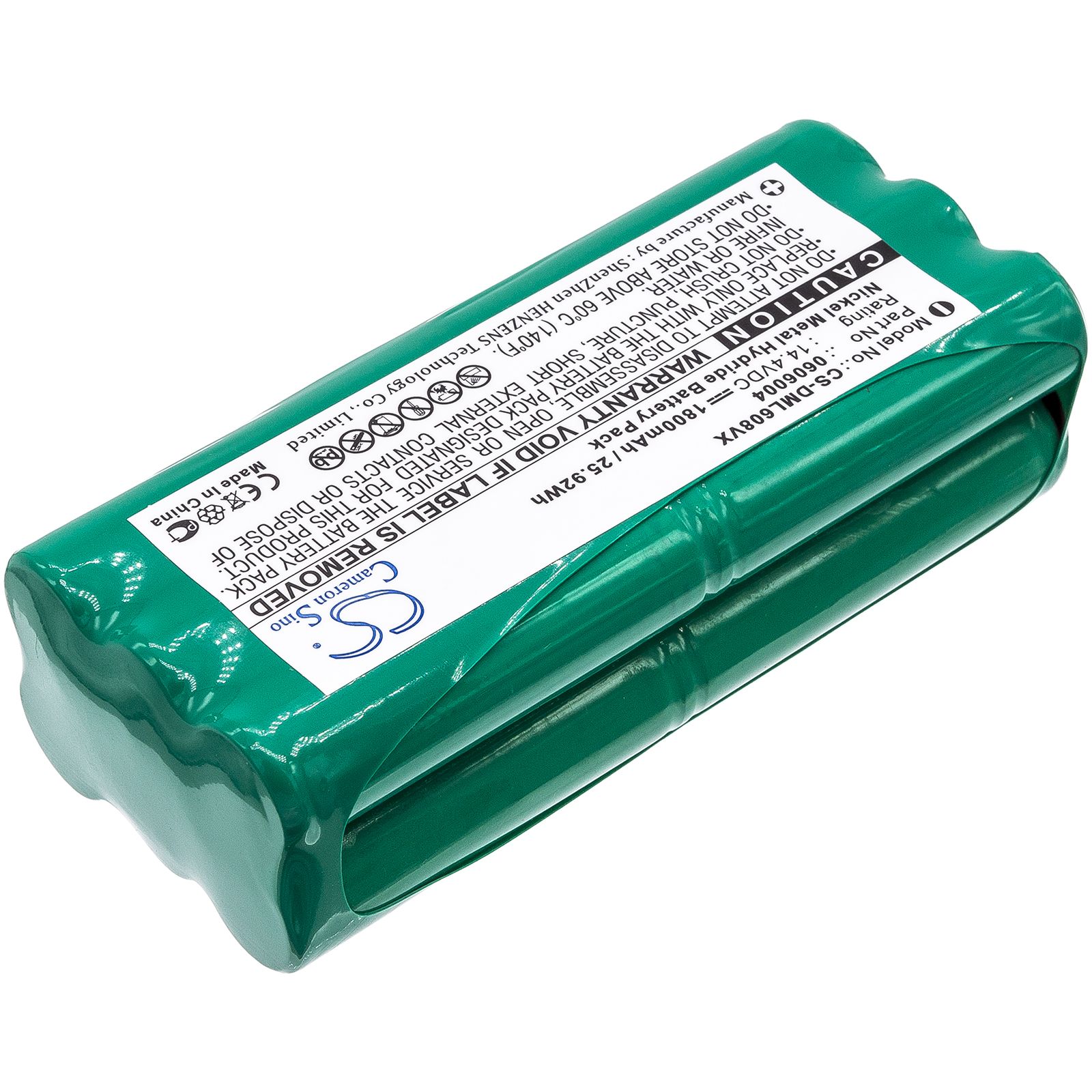 Ni-MH Battery fits Aircraftvacuums, Pilot, Dirt Devil, Fusion 14.4V, 1800mAh Vacuum Cameron Sino Technology Limited