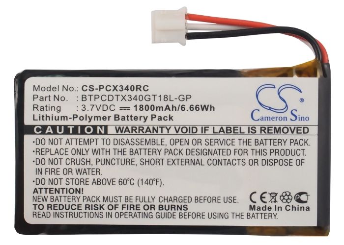 Li-Polymer Battery fits Sprint, Pcdtx340gt, Tx340gt, 3.7V, 1800mAh Hotspot Cameron Sino Technology Limited