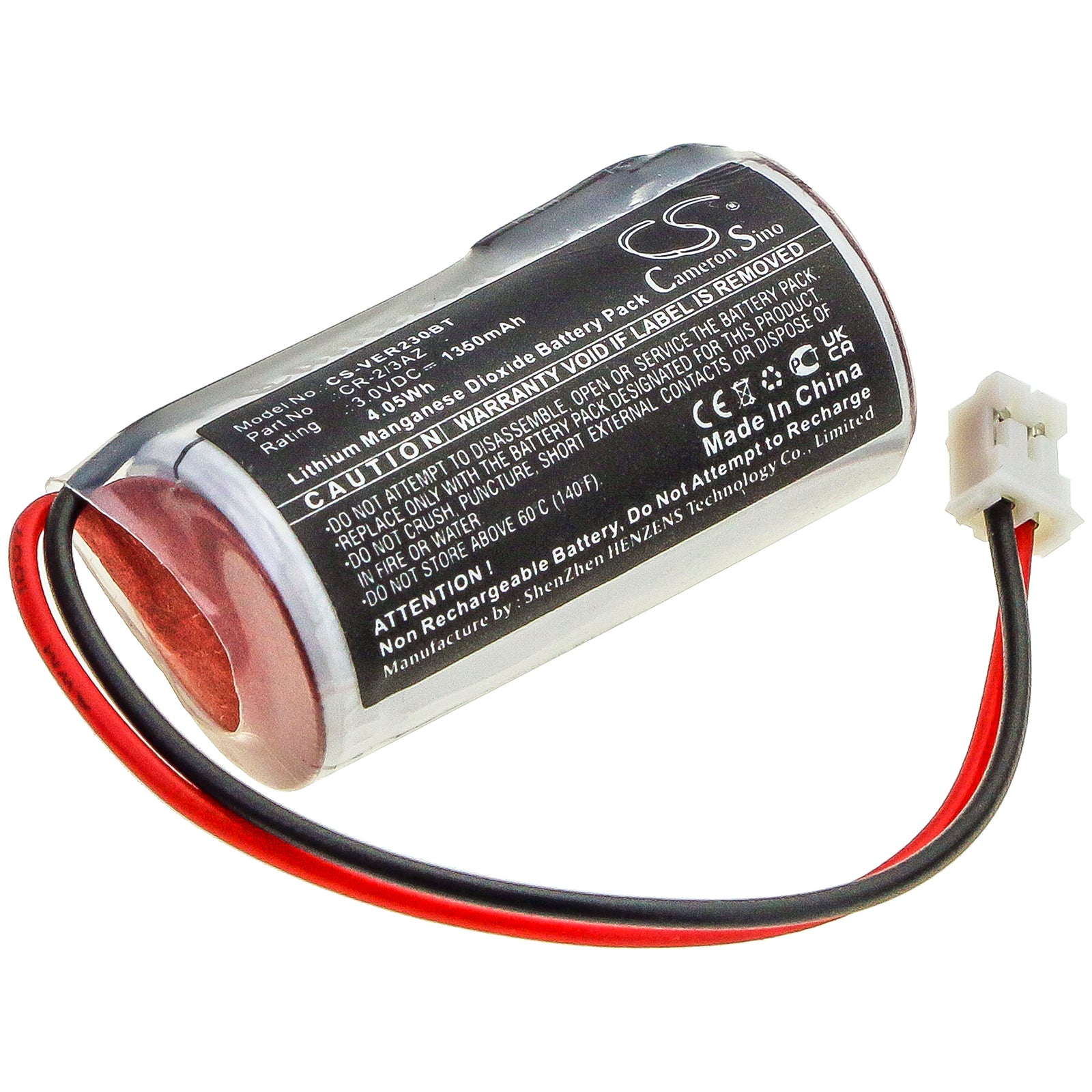 Li-Polymer Battery fits Verisure, Camera Detector, Nattsikringspanel, Night Contro 3.0V, 1350mAh Alarm System Cameron Sino Technology Limited