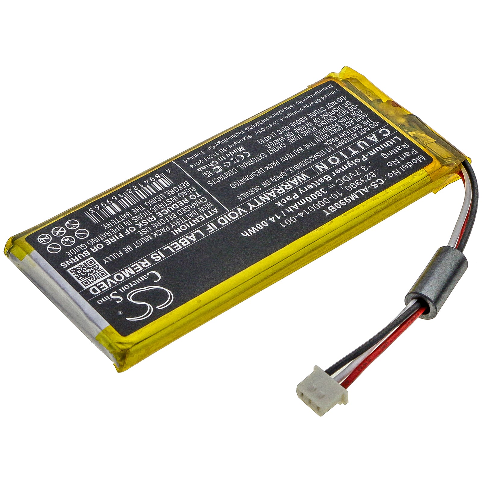 Li-MnO2 Battery fits Adt, Panel Smartthings 3.7V, 3800mAh Home Electronics Cameron Sino Technology Limited