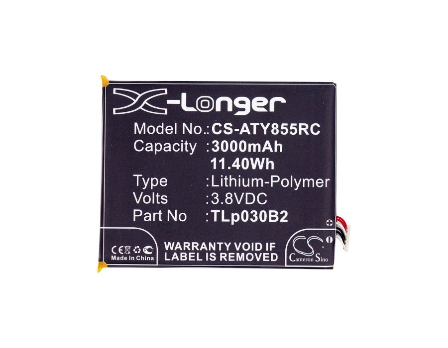 Li-Polymer Battery fits Alcatel, One Touch Link Y855, Ee, Osprey 3.8V, 3000mAh Hotspot Cameron Sino Technology Limited