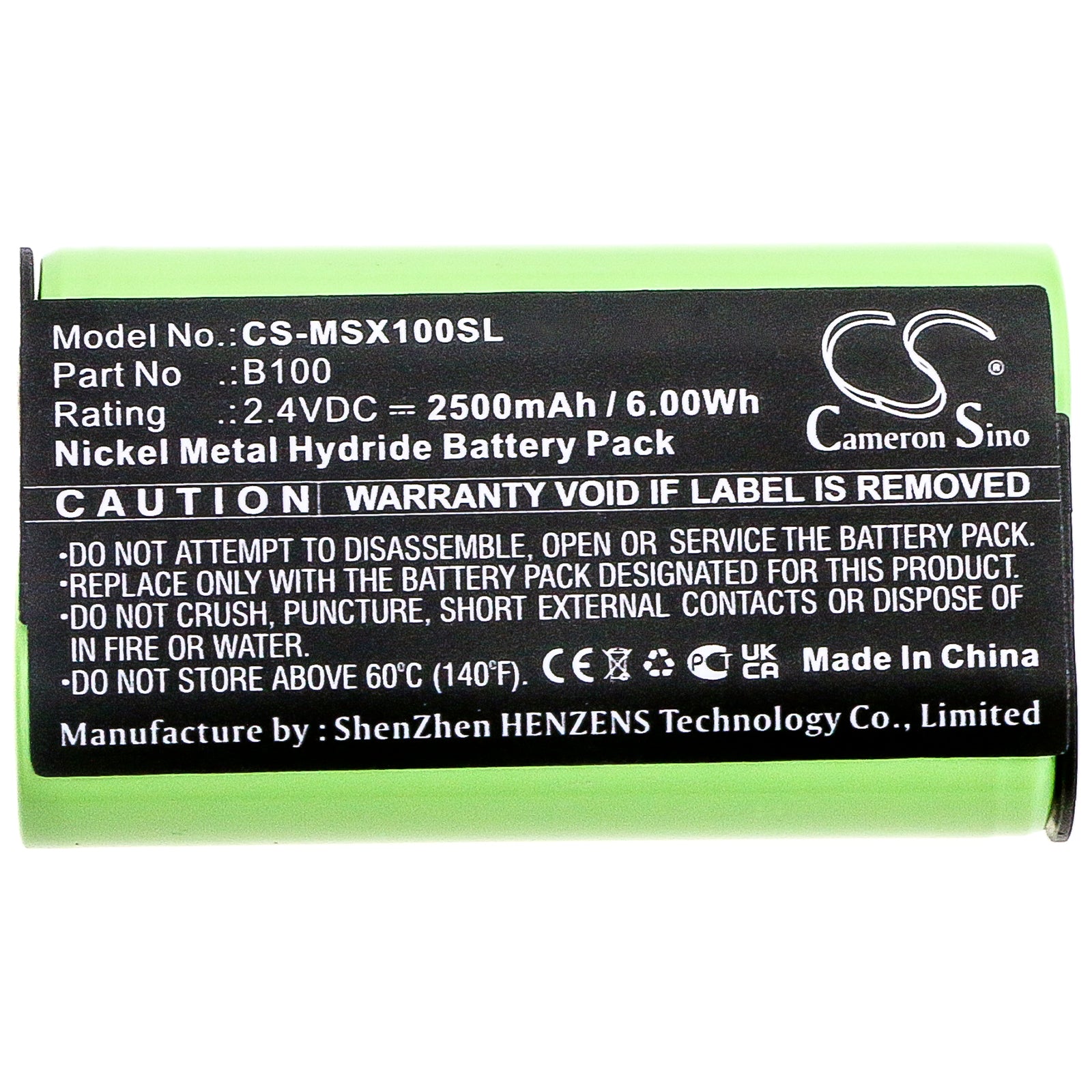 Ni-MH Battery fits Microsoft, Xbox One Elite Wireless Contro, Xbox One S Wireless Controller 2.4V, 2500mAh Game Console Cameron Sino Technology Limited
