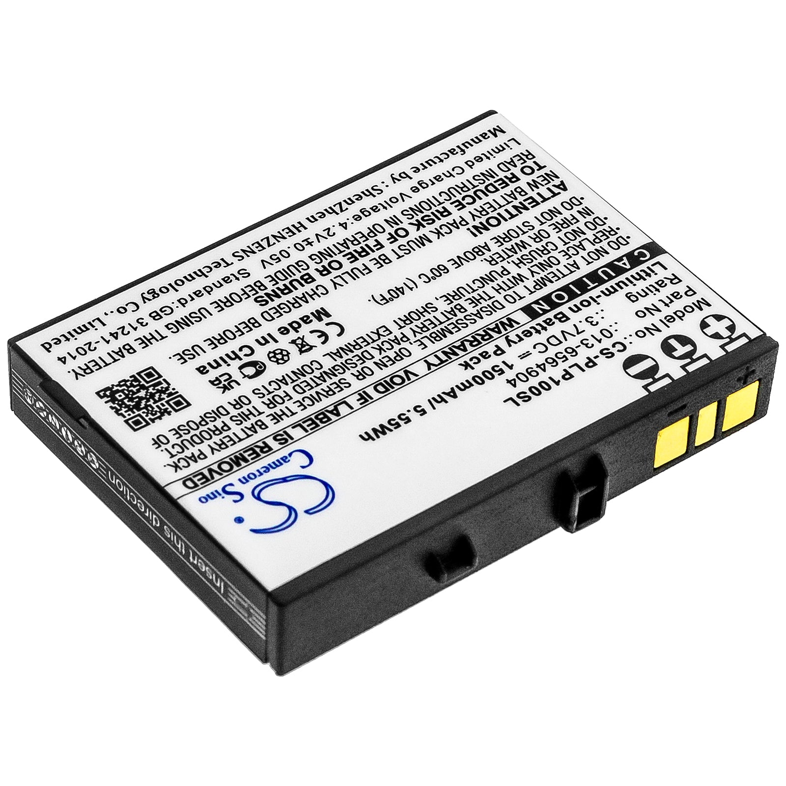 Li-ion Battery fits Plextalk, Pocket Daisy Player Ptp1, Ptp1 3.7V, 1500mAh Media Player Cameron Sino Technology Limited