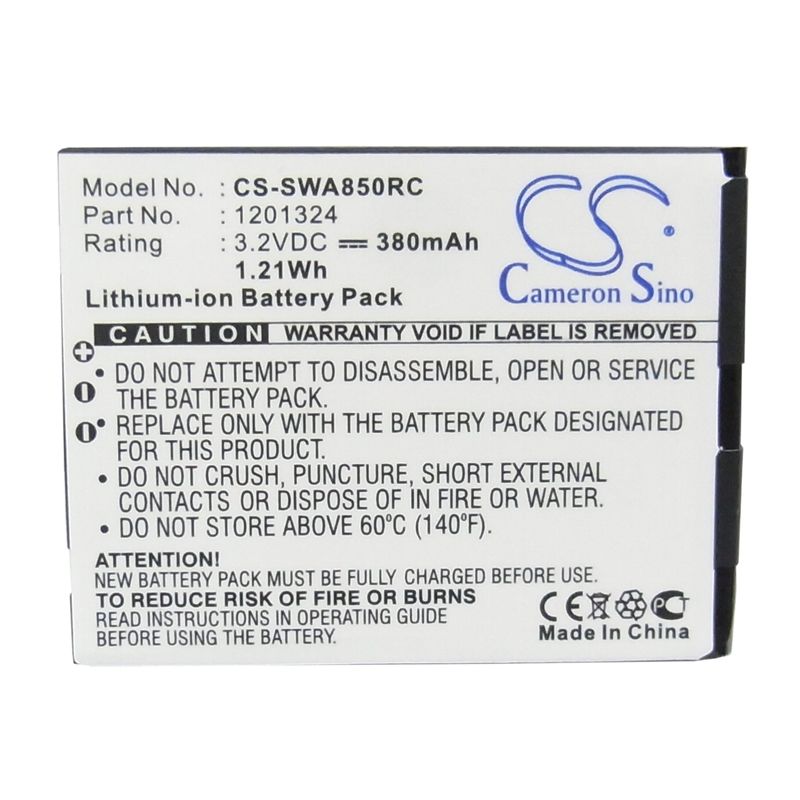 Li-ion Battery fits Sierra Wireless, Aircard 595u, Aircard 875u, Aircard 880u 3.2V, 380mAh Hotspot Cameron Sino Technology Limited