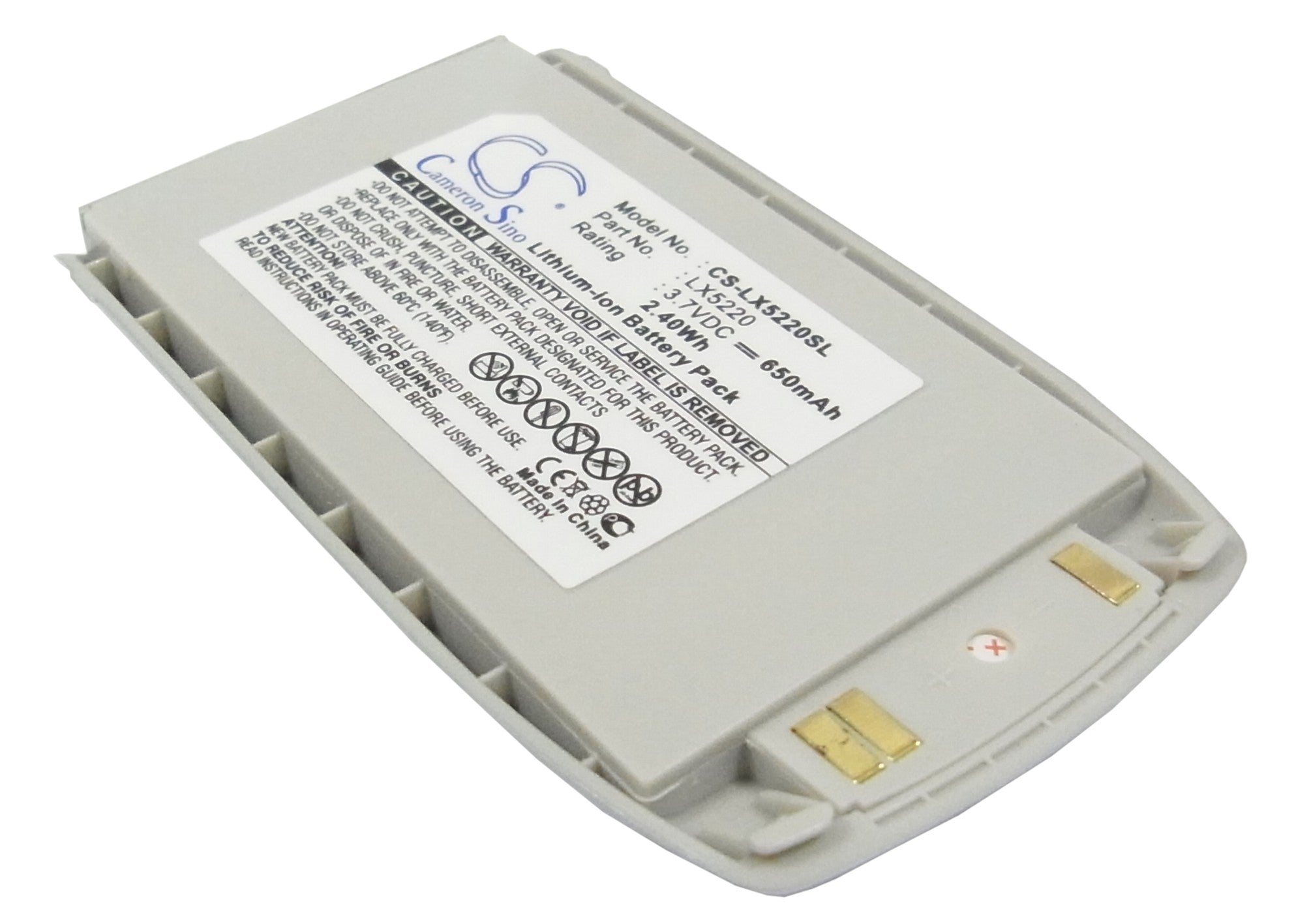 Li-Polymer Battery fits Lg, 5220, 5220c 3.7V, 650mAh Mobile & SmartPhone Cameron Sino Technology Limited