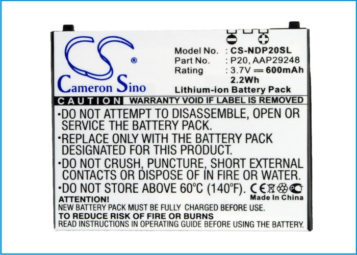 Li-ion Battery fits Ntt Docomo, P-01b, P-02b, P-04b 3.7V, 600mAh Communications Cameron Sino Technology Limited (Suspended)