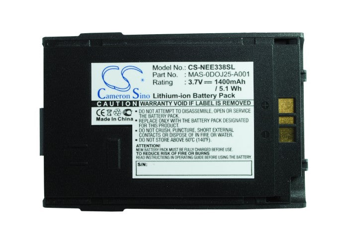 Li-ion Battery fits Nec, 338, E338 3.7V, 1400mAh Mobile & SmartPhone Cameron Sino Technology Limited