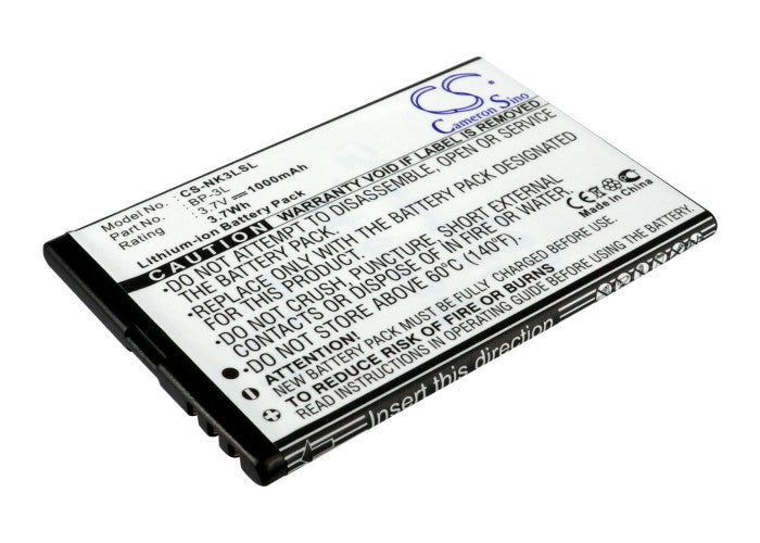 Li-ion Battery fits Nokia, 303, 603, Asha 303 3.7V, 1000mAh Communications Cameron Sino Technology Limited
