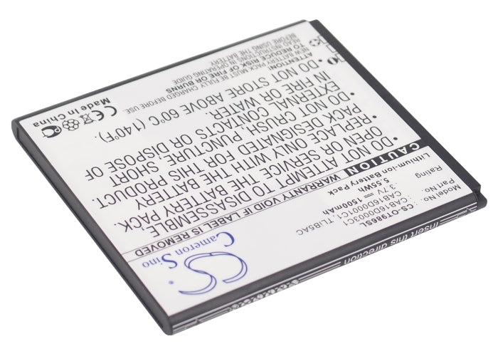 Li-ion Battery fits Tcl, D706, D768, S900 3.7V, 1500mAh Communications Cameron Sino Technology Limited