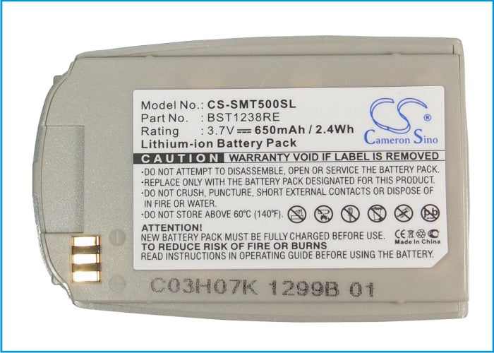 Li-Polymer Battery fits Samsung, Sgh-t500, Sgh-t508 3.7V, 650mAh Communications Cameron Sino Technology Limited