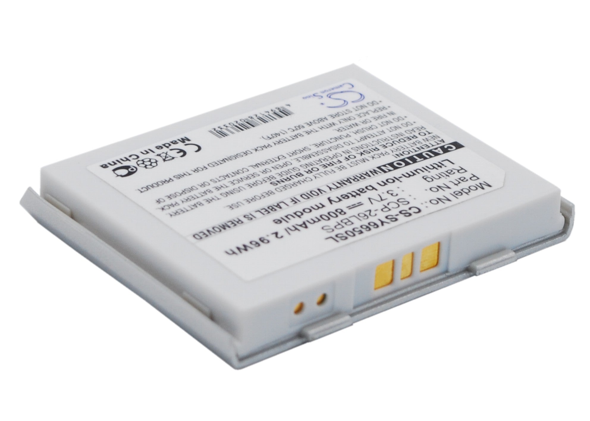 Li-Polymer Battery fits Sanyo, Katana Ii, Scp-6650, Sy-ka2 3.7V, 800mAh Communications Cameron Sino Technology Limited