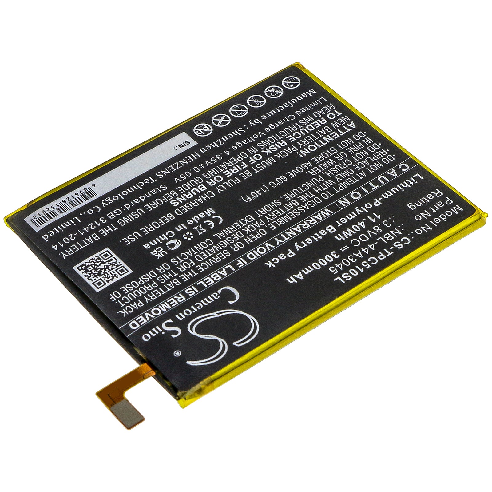 Li-ion Battery fits Tp-link, C5 Max, Neffos C5 Max, Neffos C5 Max Lte Dual Sim 3.8V, 3000mAh Communications Cameron Sino Technology Limited
