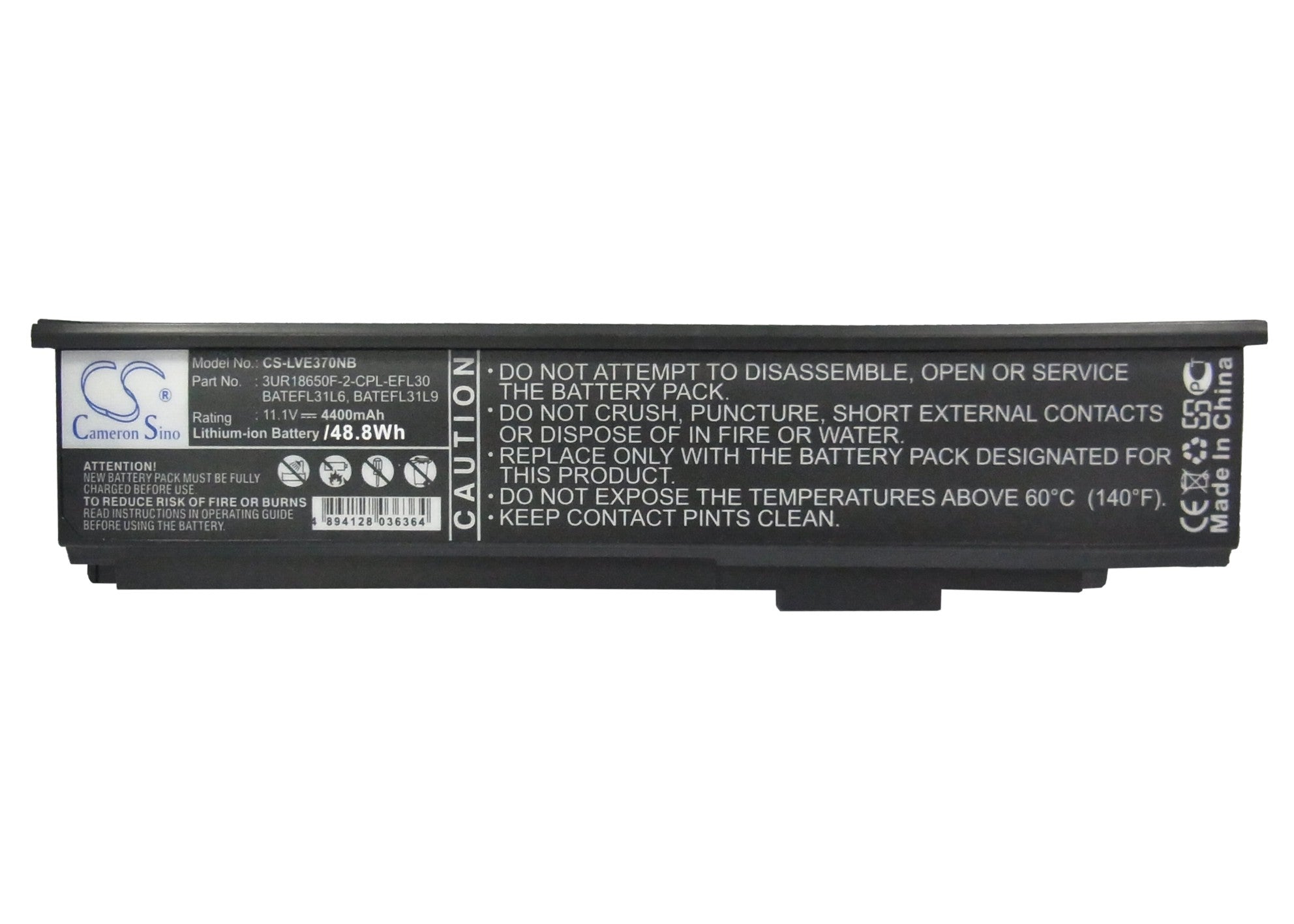 Li-ion Battery fits Lenovo, E370, Y100 11.1V, 4400mAh Computer Cameron Sino Technology Limited (Suspended)