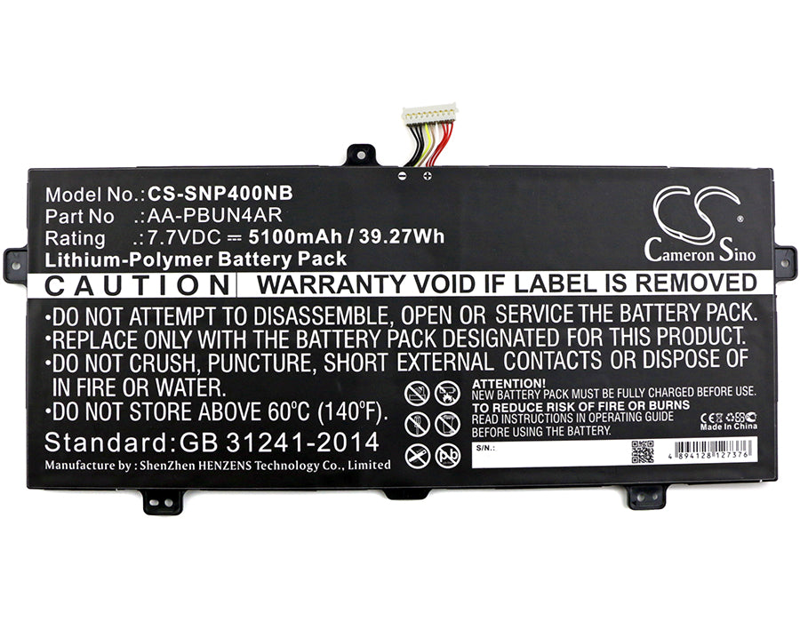 Li-ion Battery fits Samsung, 900x5l, 900x5l-k01, 900x5l-k02 7.7V, 5100mAh Notebook & Laptop Cameron Sino Technology Limited