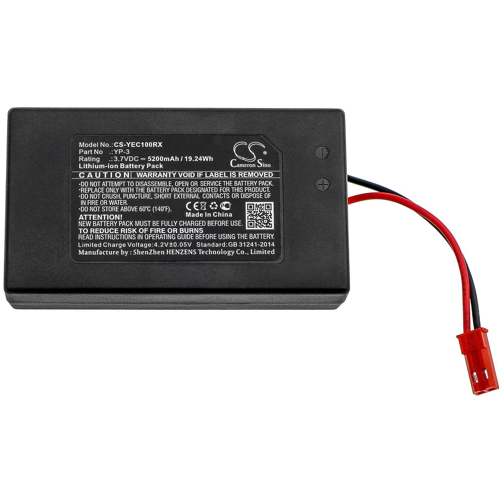 Li-ion Battery fits Yuneec, Q500, St10, St10 Chroma Ground Station 3.7V, 5200mAh Remote Controller Cameron Sino Technology Limited