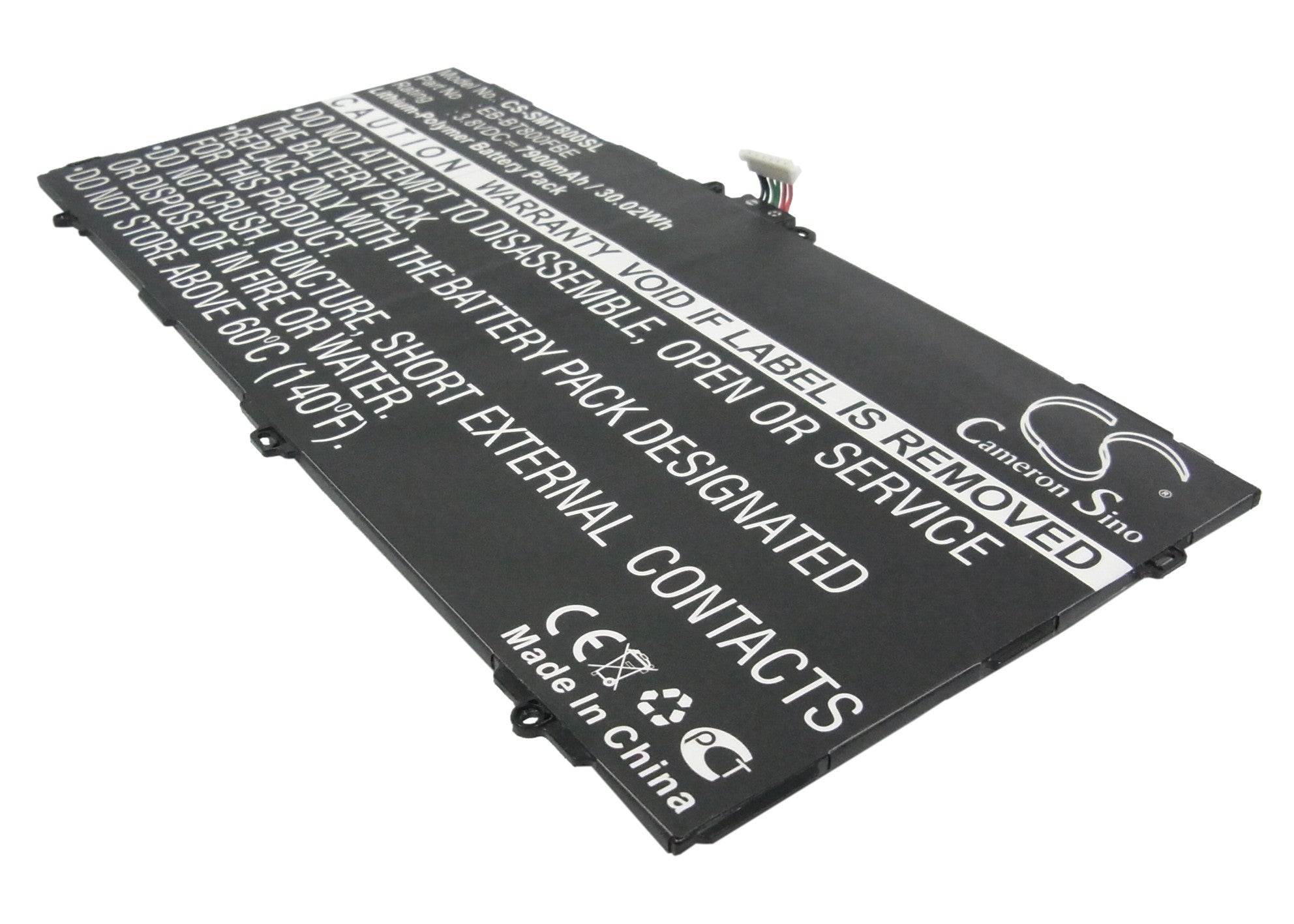 Li-Polymer Battery fits Samsung, Chagall, Galaxy Tab S 10.5, Galaxy Tab S 10.5 Lte 3.8V, 7900mAh Tablet Cameron Sino Technology Limited