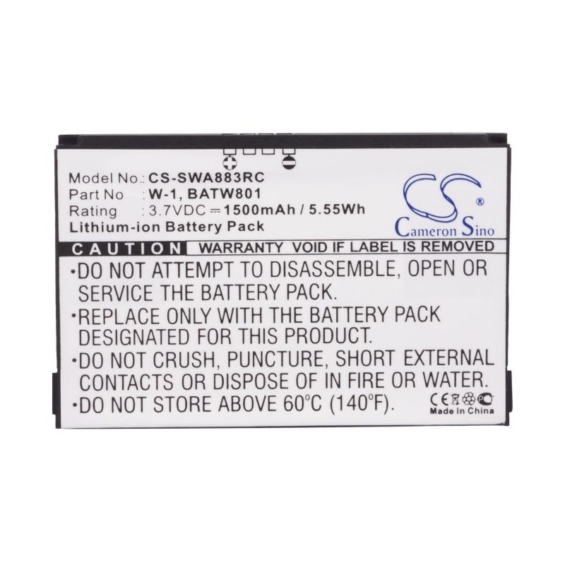 Li-ion Battery fits Netgear, Aircard 778s, Mingl 4g, Mingle 3g 3.7V, 1500mAh Hotspot Cameron Sino Technology Limited