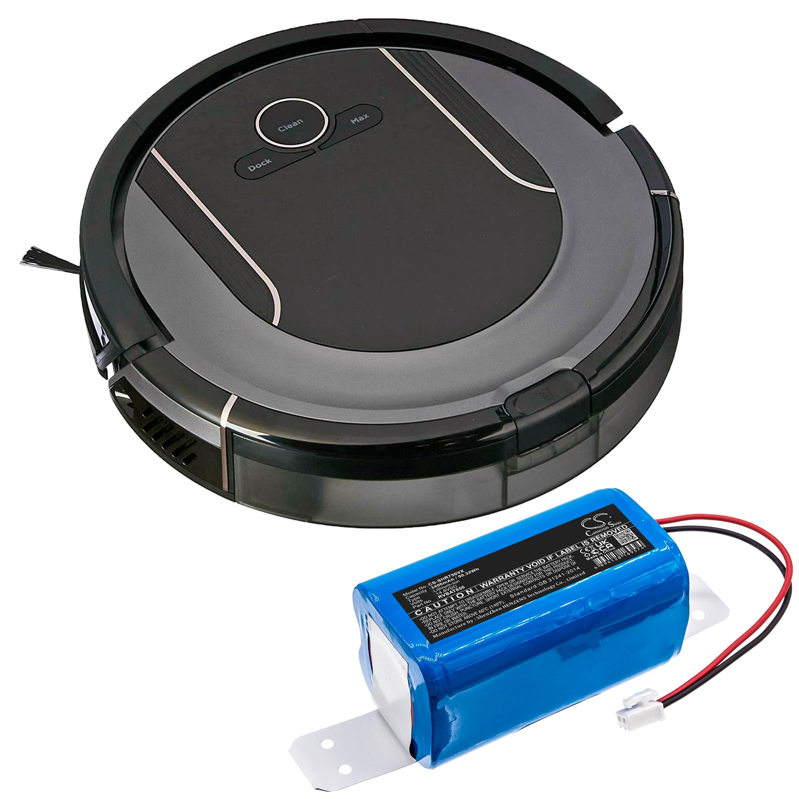Li-ion Battery fits Shark, Ion Robot Vacuum Cleaning Syst, Ion Robot Vacuum Cleaning Syst 14.8V, 3400mAh Vacuum Cameron Sino Technology Limited