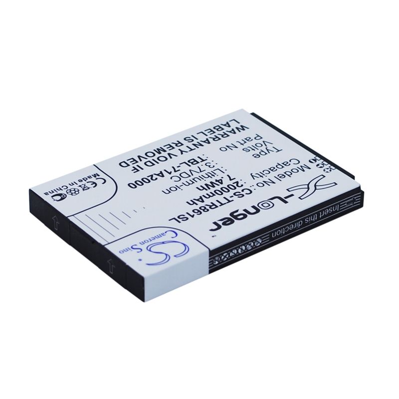 Li-ion Battery fits Tp-link, M5350, M7300, M7350 Ver 5 3.7V, 2000mAh Hotspot Cameron Sino Technology Limited