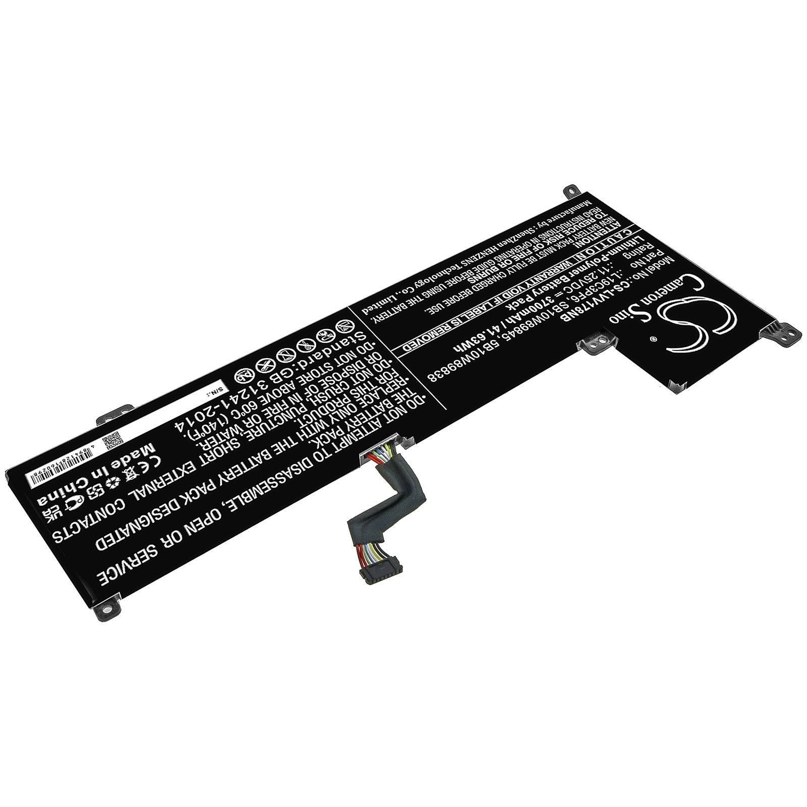 Li-ion Battery fits Lenovo, L19c3pf6, Sb10w89845 11.25V, 3700mAh Notebook & Laptop Cameron Sino Technology Limited