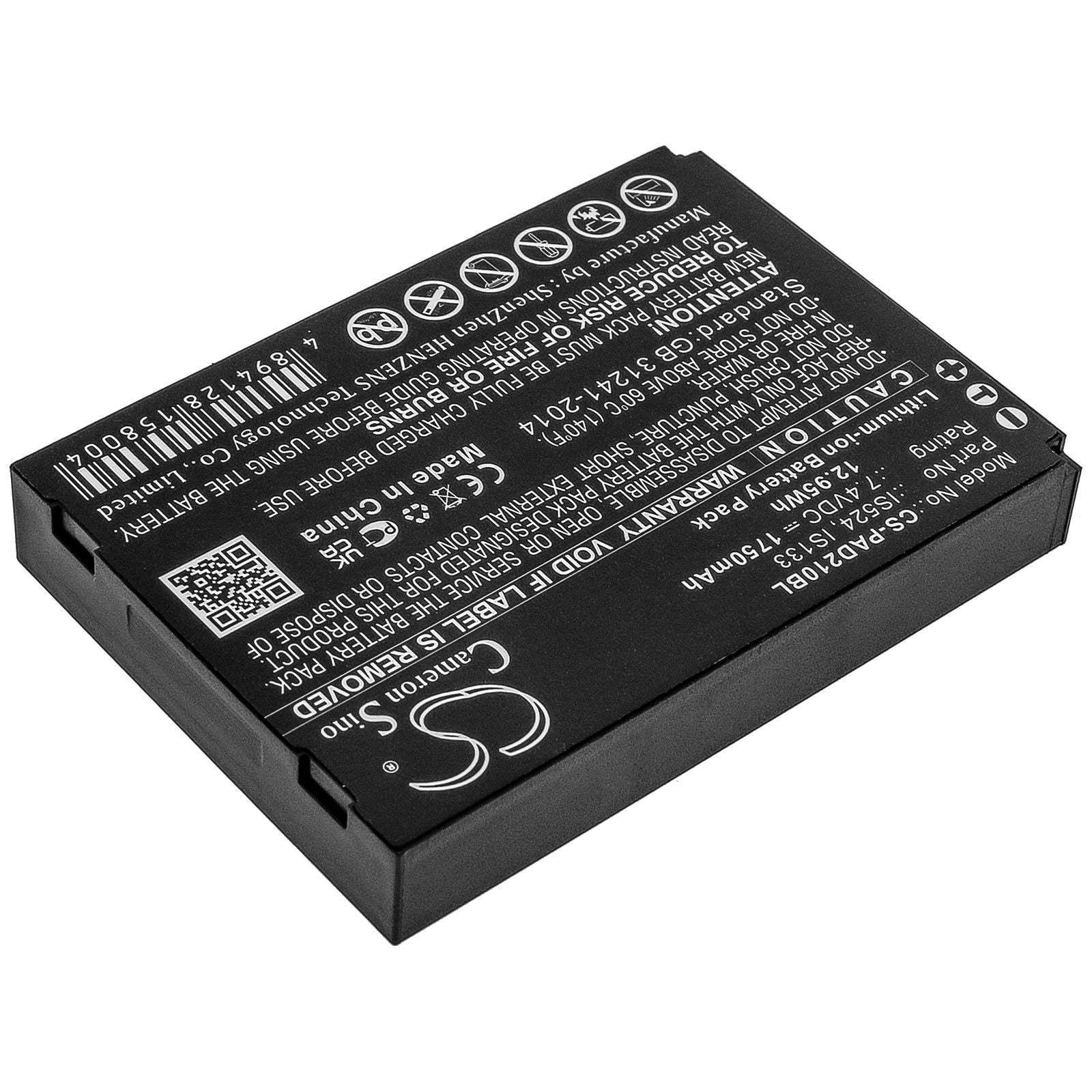 Li-ion Battery fits Pax, Is133, Is524 7.4V, 1950mAh Payment Terminal Cameron Sino Technology Limited