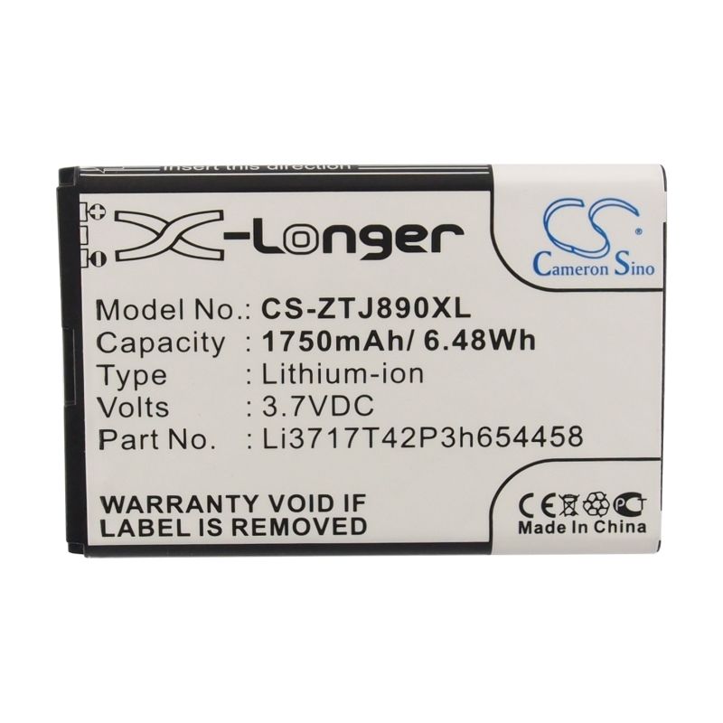 Li-ion Battery fits Verizon, Hotspot 890l, Jetpack 4g Lte, Jetpack 890l 3.7V, 1750mAh Hotspot Cameron Sino Technology Limited