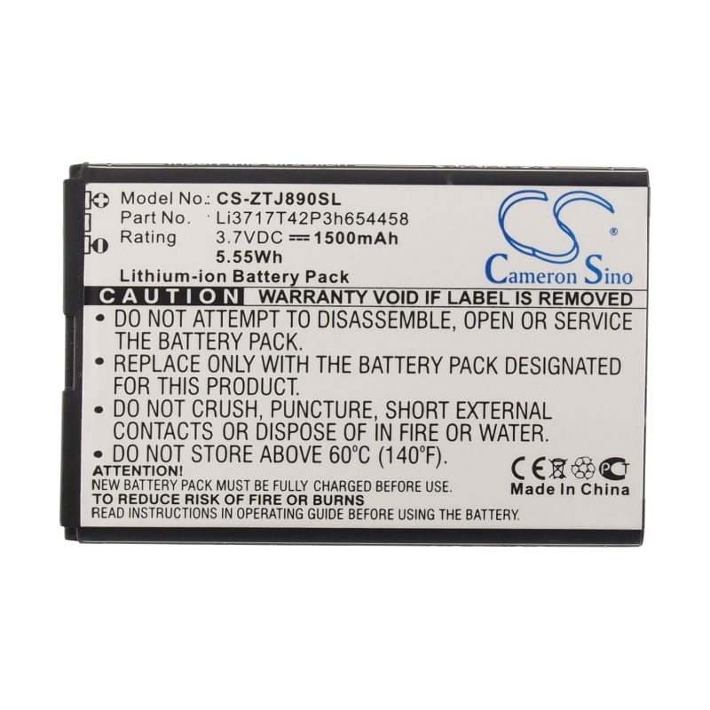 Li-ion Battery fits Verizon, Hotspot 890l, Jetpack 4g Lte, Jetpack 890l 3.7V, 1500mAh Hotspot Cameron Sino Technology Limited