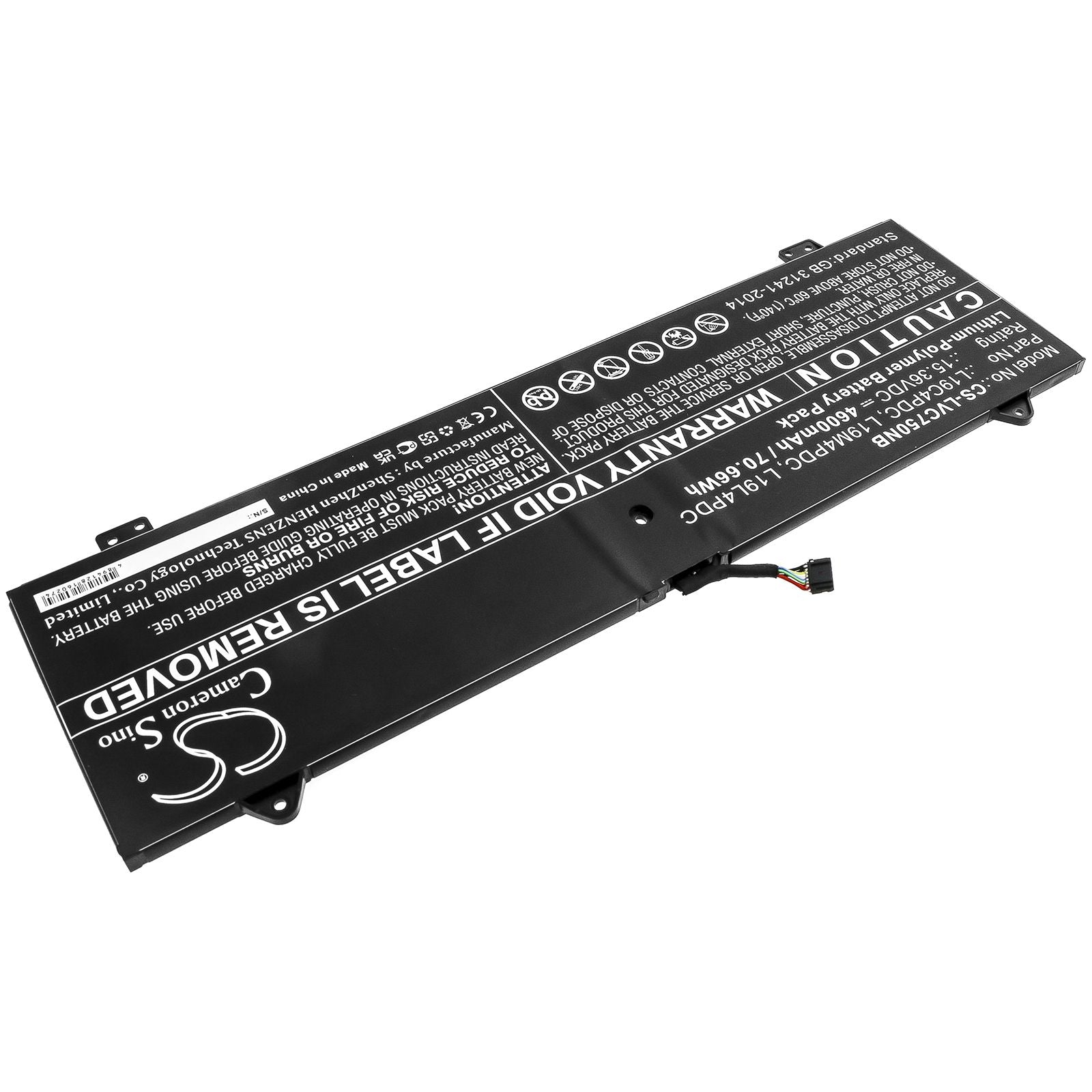 Li-ion Battery fits Lenovo, L19c4pdc 15.36V, 4600mAh Notebook & Laptop Cameron Sino Technology Limited