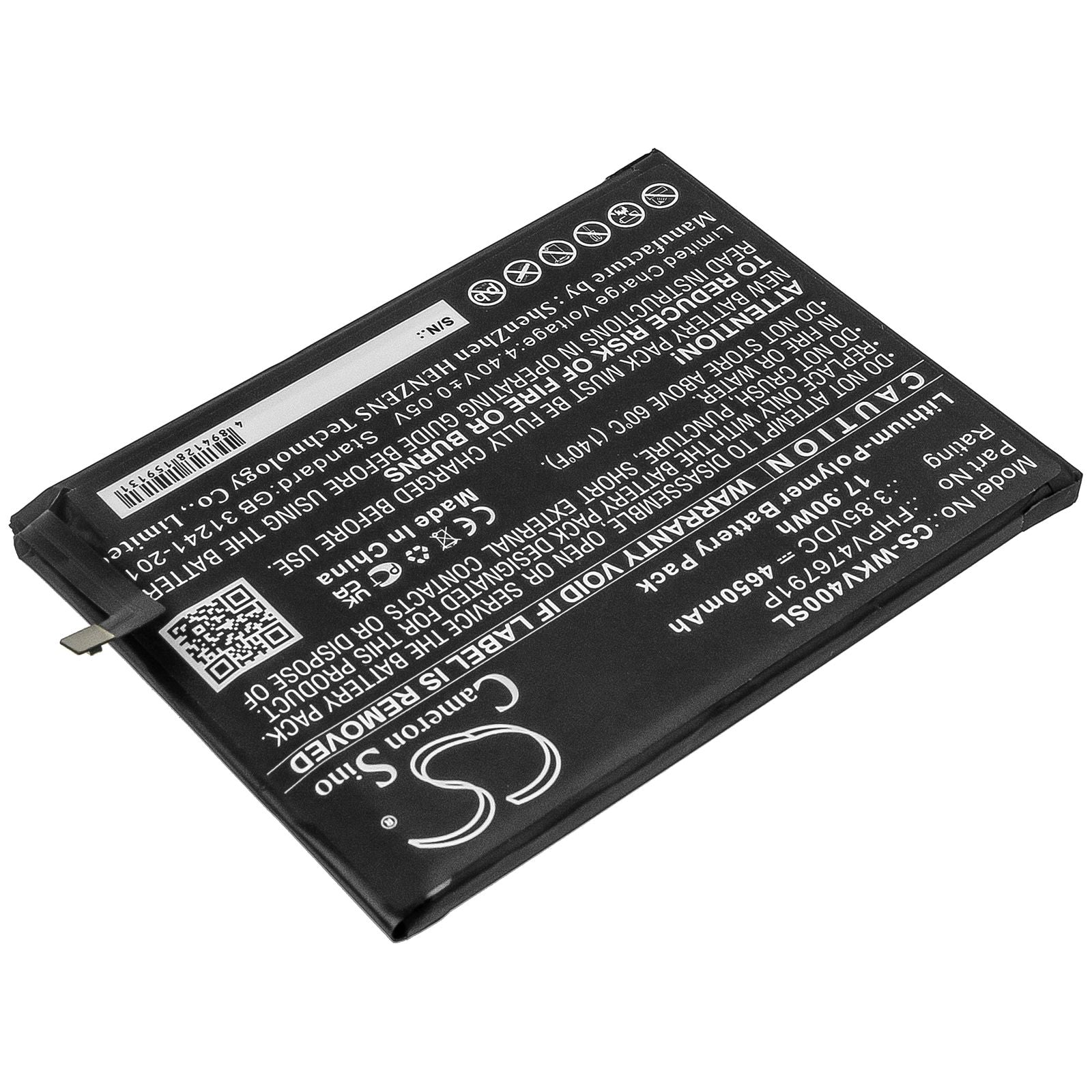 Li-Polymer Battery fits Wiko, Fhpv476791p 3.85V, 4650mAh Mobile & SmartPhone Cameron Sino Technology Limited