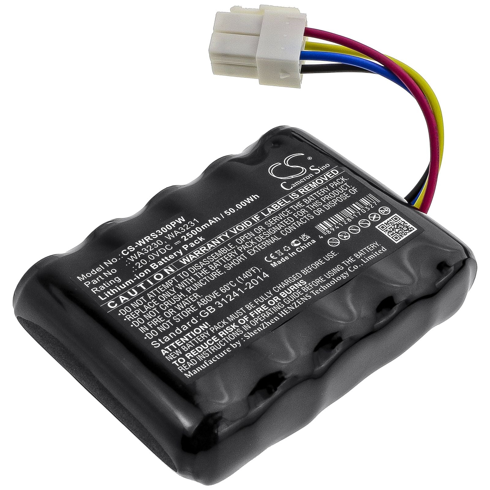 Li-ion Battery fits Worx, Landroid S 390m2, Landroid S Basic, Landroid S300 20.0V, 2500mAh Lawn Mowers Cameron Sino Technology Limited