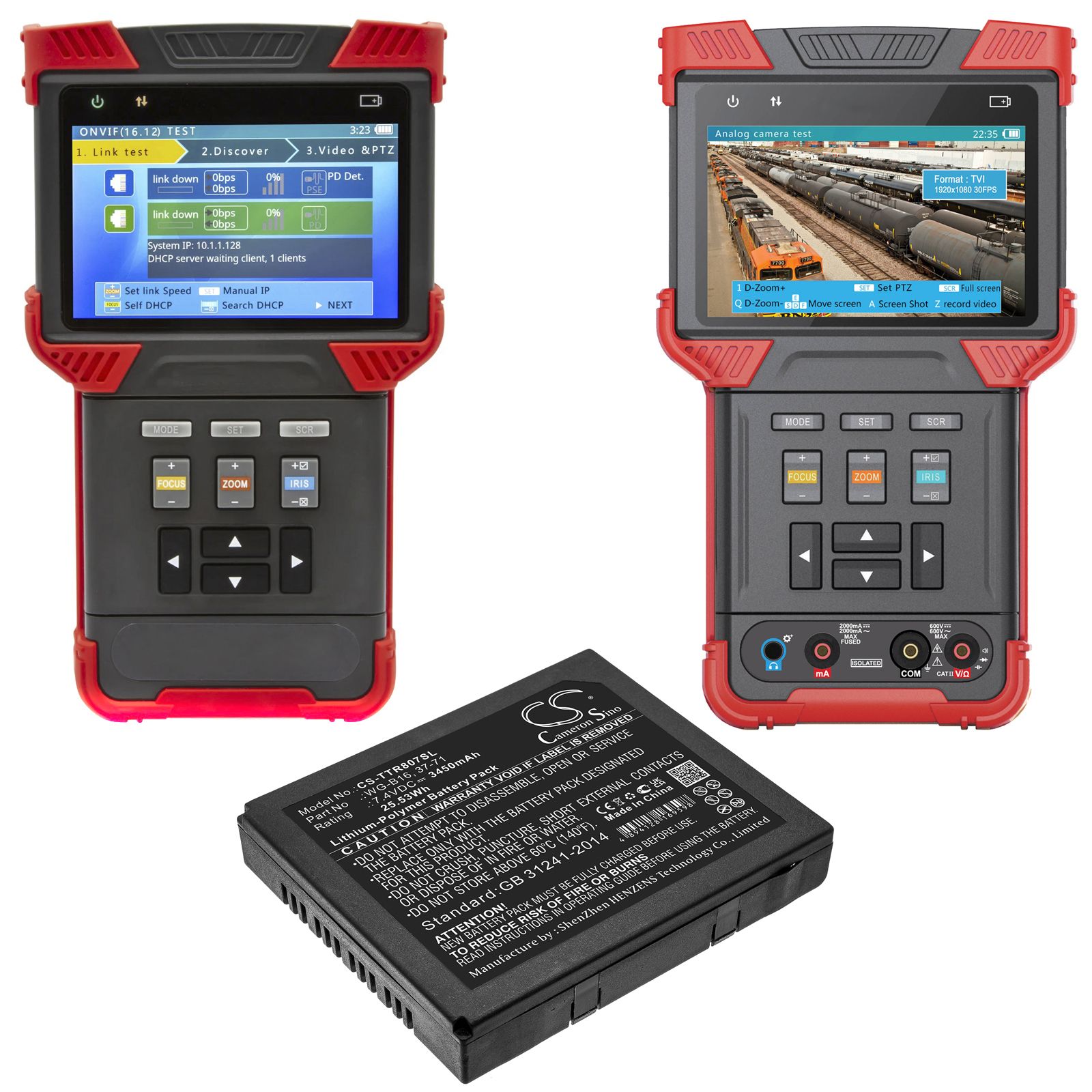Li-Polymer Battery fits Triplett, Camview Ip Pro, Tri-8070, Tri-8071 7.4V, 3450mAh Equipment & Survey & Test Cameron Sino Technology Limited