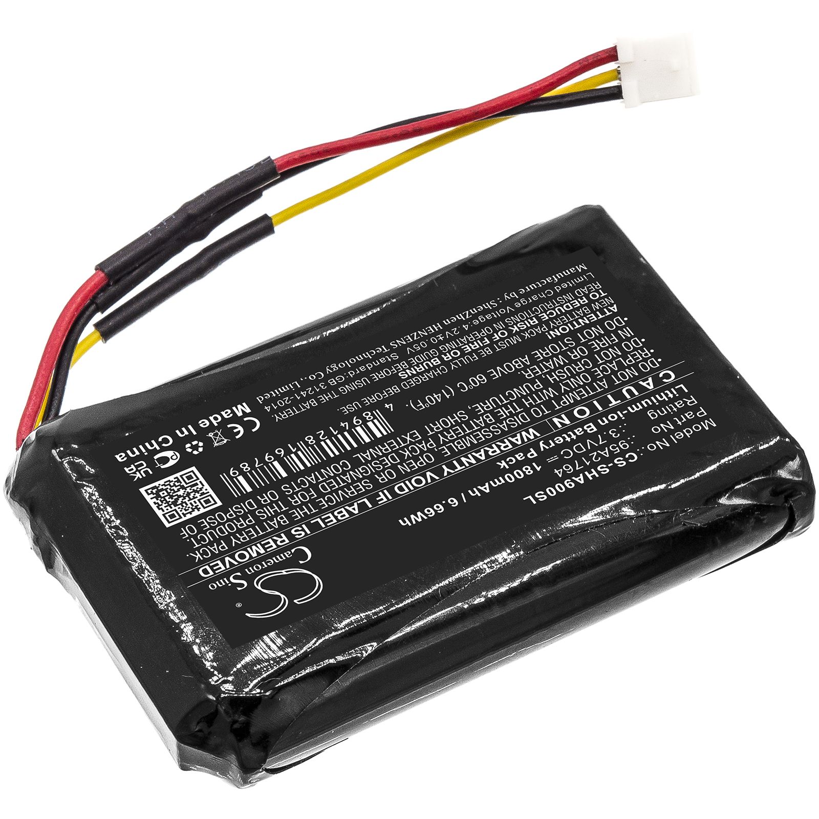 Li-ion Battery fits Shure, Sha900 3.7V, 1800mAh Amplifier Cameron Sino Technology Limited