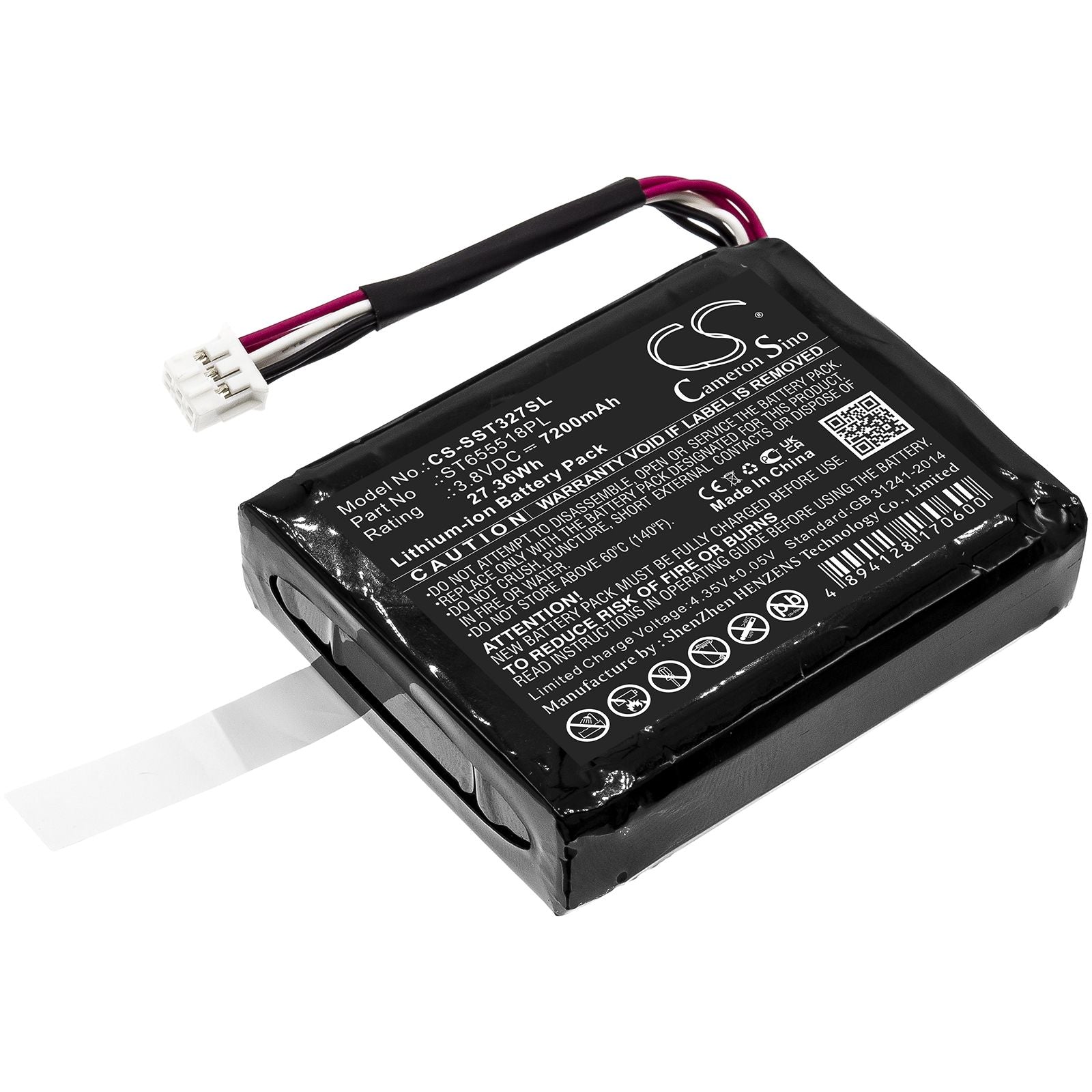 Li-ion Battery fits Senter, St103, St327 3.8V, 7600mAh Equipment & Survey & Test Cameron Sino Technology Limited