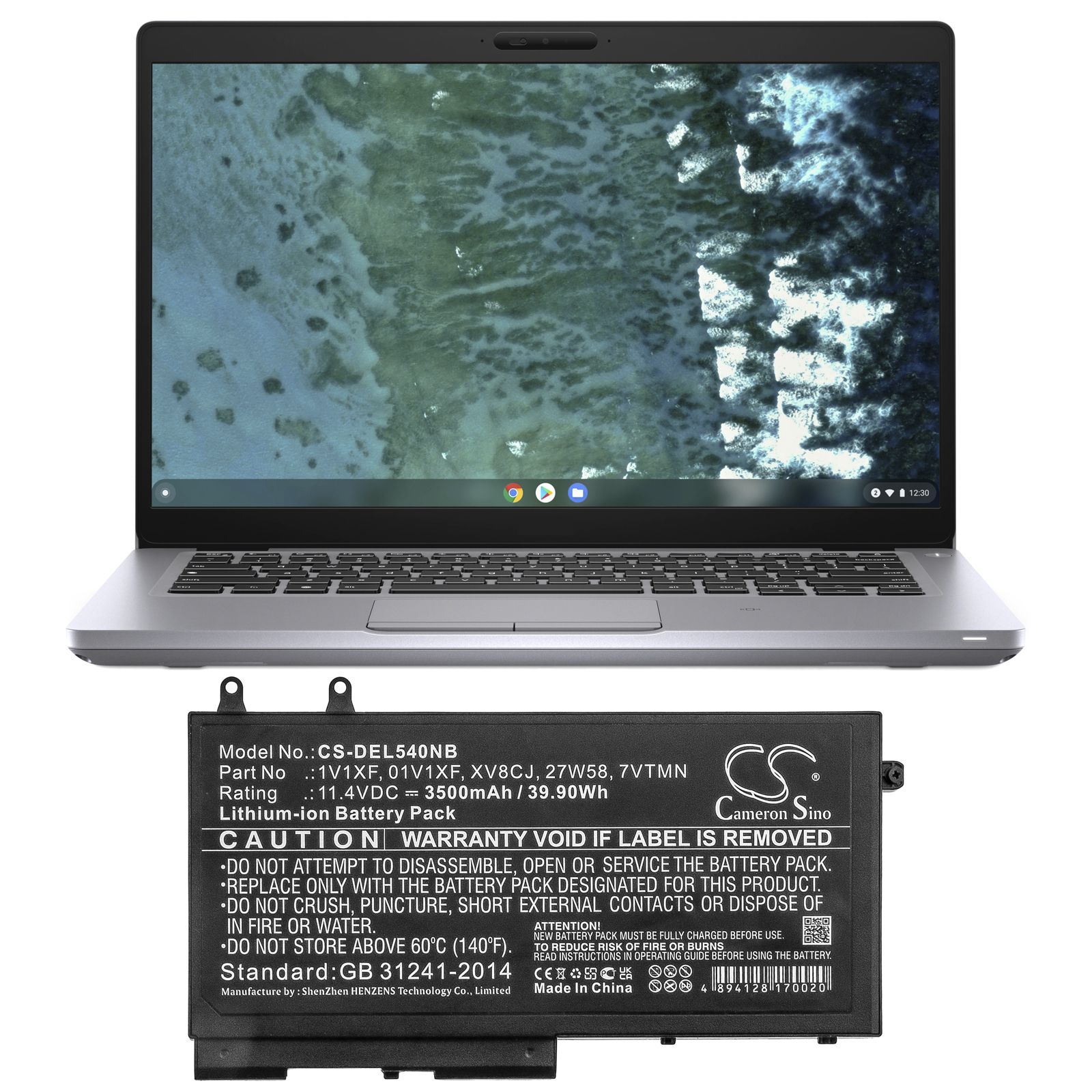 Li-Polymer Battery fits Dell, Inspiron 7591 2-in-1, Latitude 5400, Latitude 5400 Chromebook 11.4V, 3500mAh Notebook & Laptop Cameron Sino Technology Limited