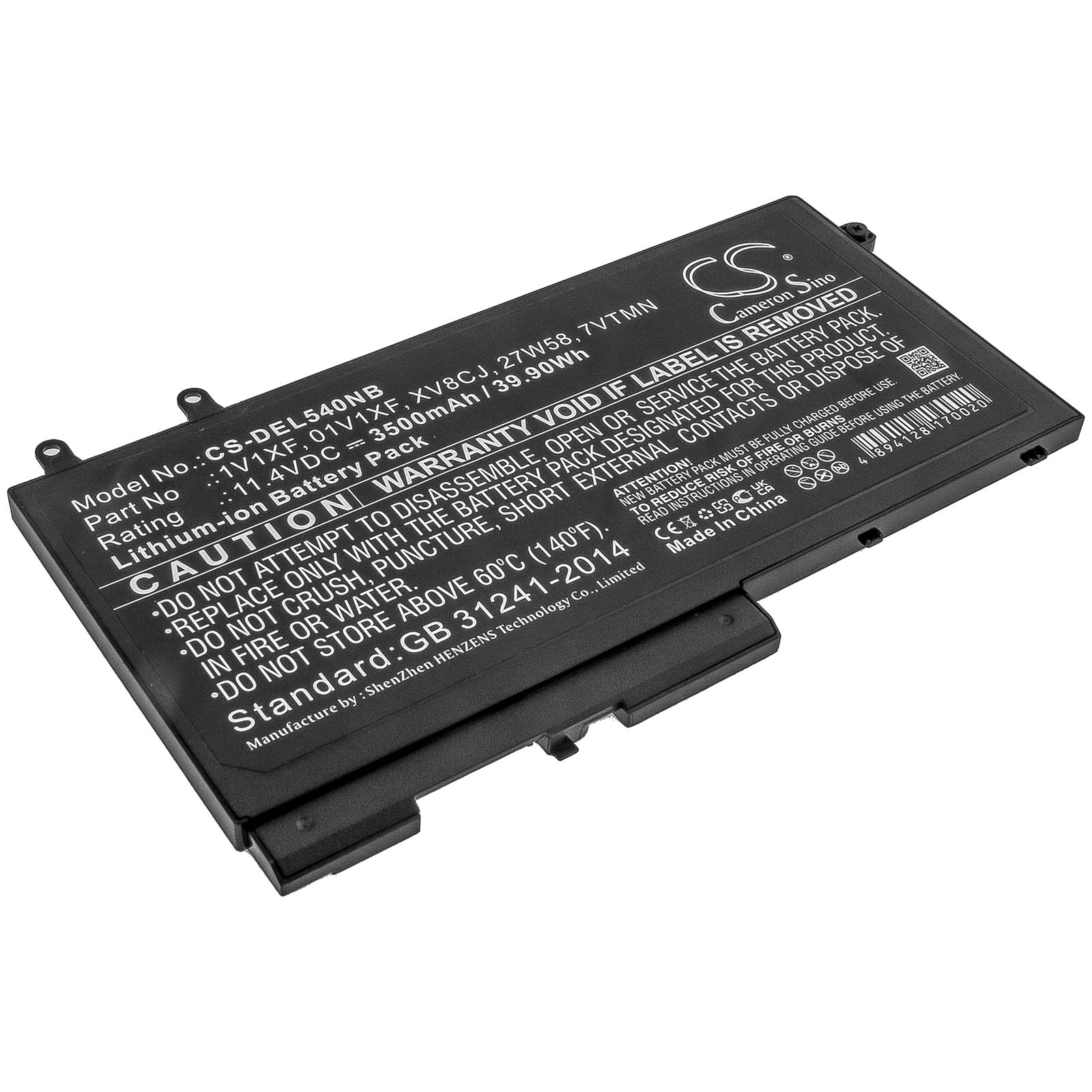 Li-Polymer Battery fits Dell, Inspiron 7591 2-in-1, Latitude 5400, Latitude 5400 Chromebook 11.4V, 3500mAh Notebook & Laptop Cameron Sino Technology Limited