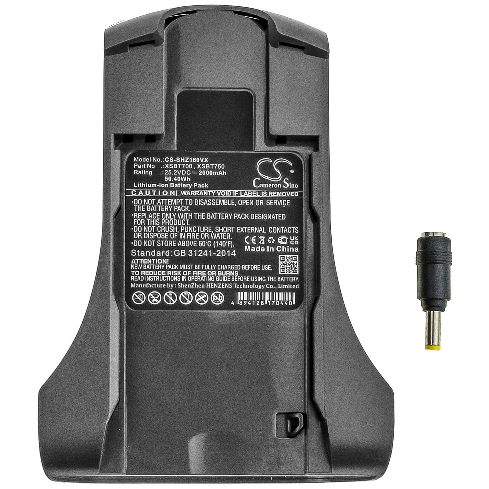 Li-ion Battery fits Shark, Ic160ukt, Icz160uk, Iz201 25.2V, 2000mAh Vacuum Cameron Sino Technology Limited