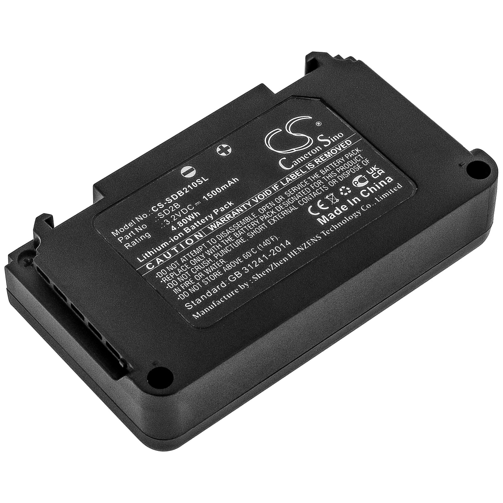Li-ion Battery fits Sony, D21, D22, D25 3.2V, 1500mAh Microphone Cameron Sino Technology Limited