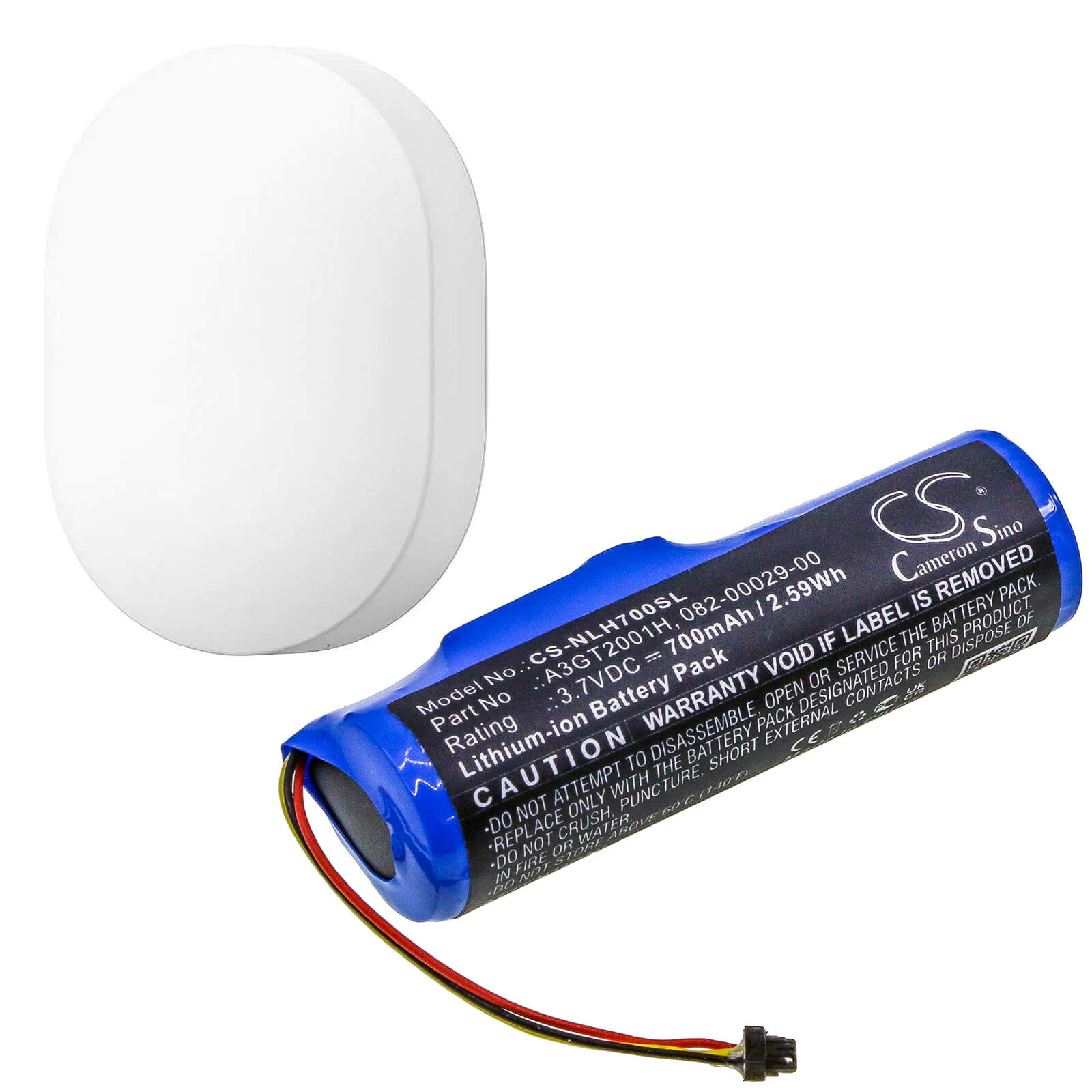 Li-ion Battery fits Nest, A0078, Connect, H17 3.7V, 700mAh Smart Home Cameron Sino Technology Limited