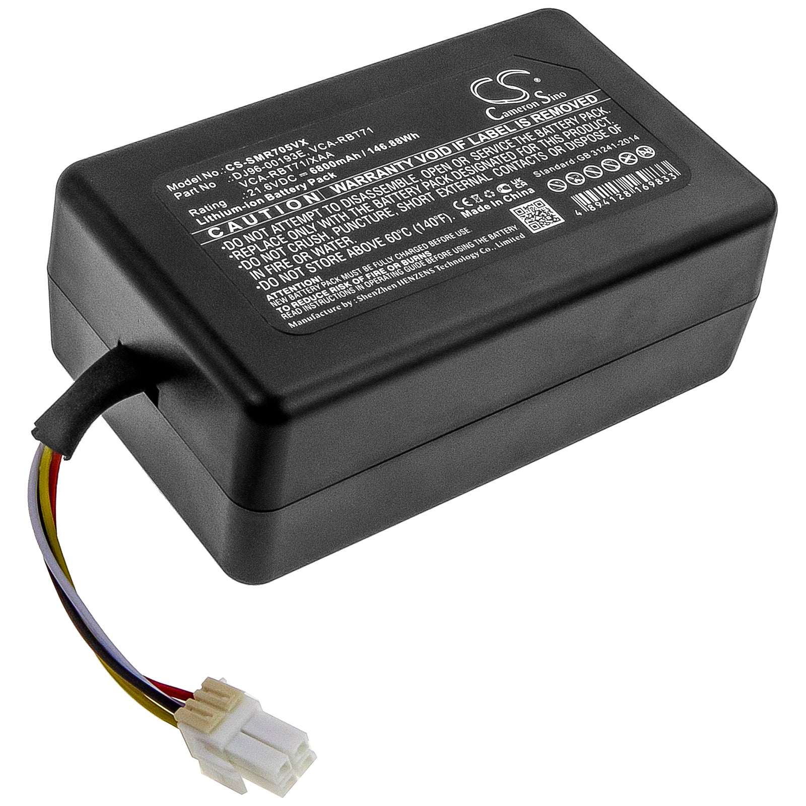 Ni-MH Battery fits Samsung, Powerbot R7040, R1am7010uw / Aa, Vr1am7010u5 / Aa 21.6V, 6800mAh Vacuum Cameron Sino Technology Limited