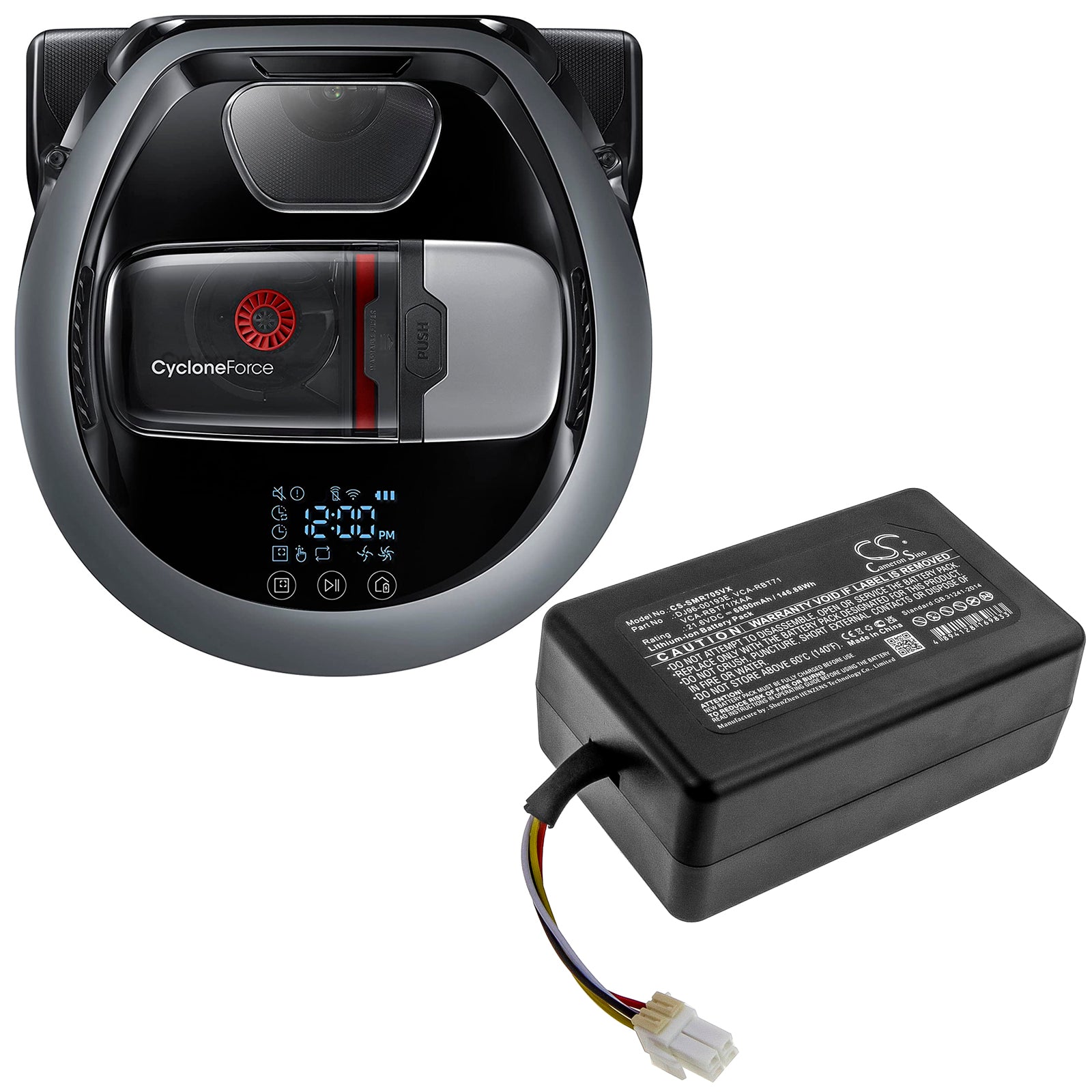 Ni-MH Battery fits Samsung, Powerbot R7040, R1am7010uw / Aa, Vr1am7010u5 / Aa 21.6V, 6800mAh Vacuum Cameron Sino Technology Limited