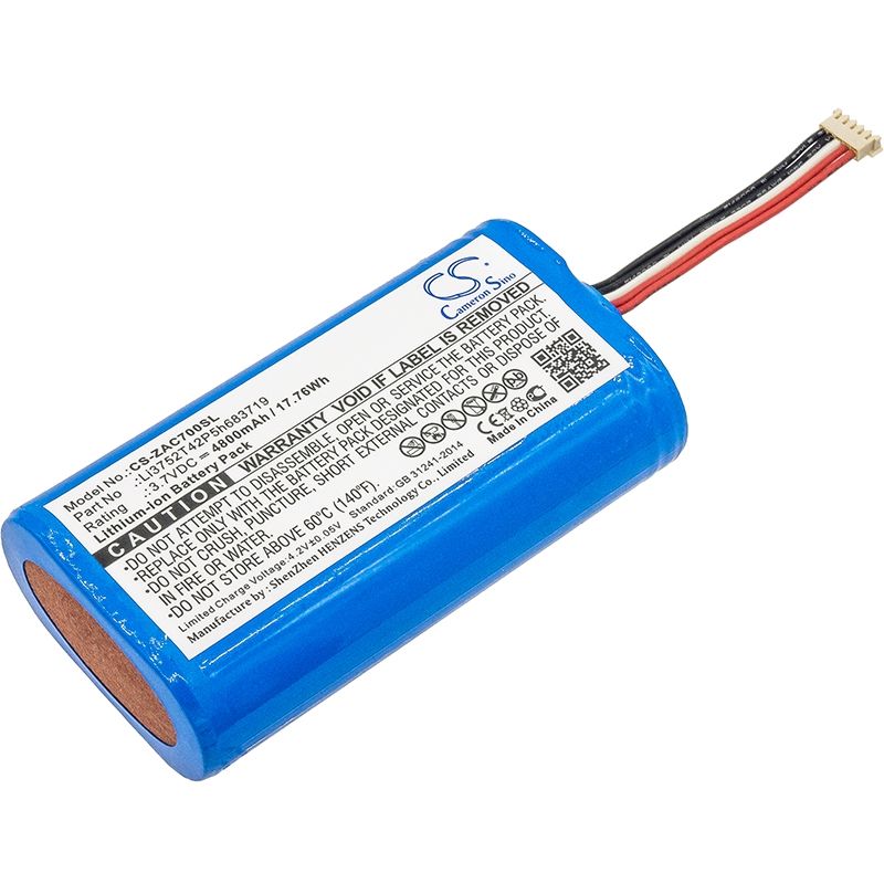 Li-ion Battery fits Zte, Ac70, Zte 3.7V, 4800mAh Hotspot Cameron Sino Technology Limited