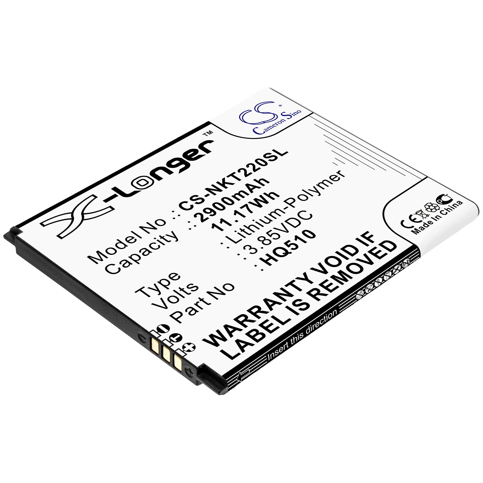 Li-ion Battery fits Nokia, 2.2, Nokia 2.2 2019 3.85V, 3000mAh Mobile & SmartPhone Cameron Sino Technology Limited