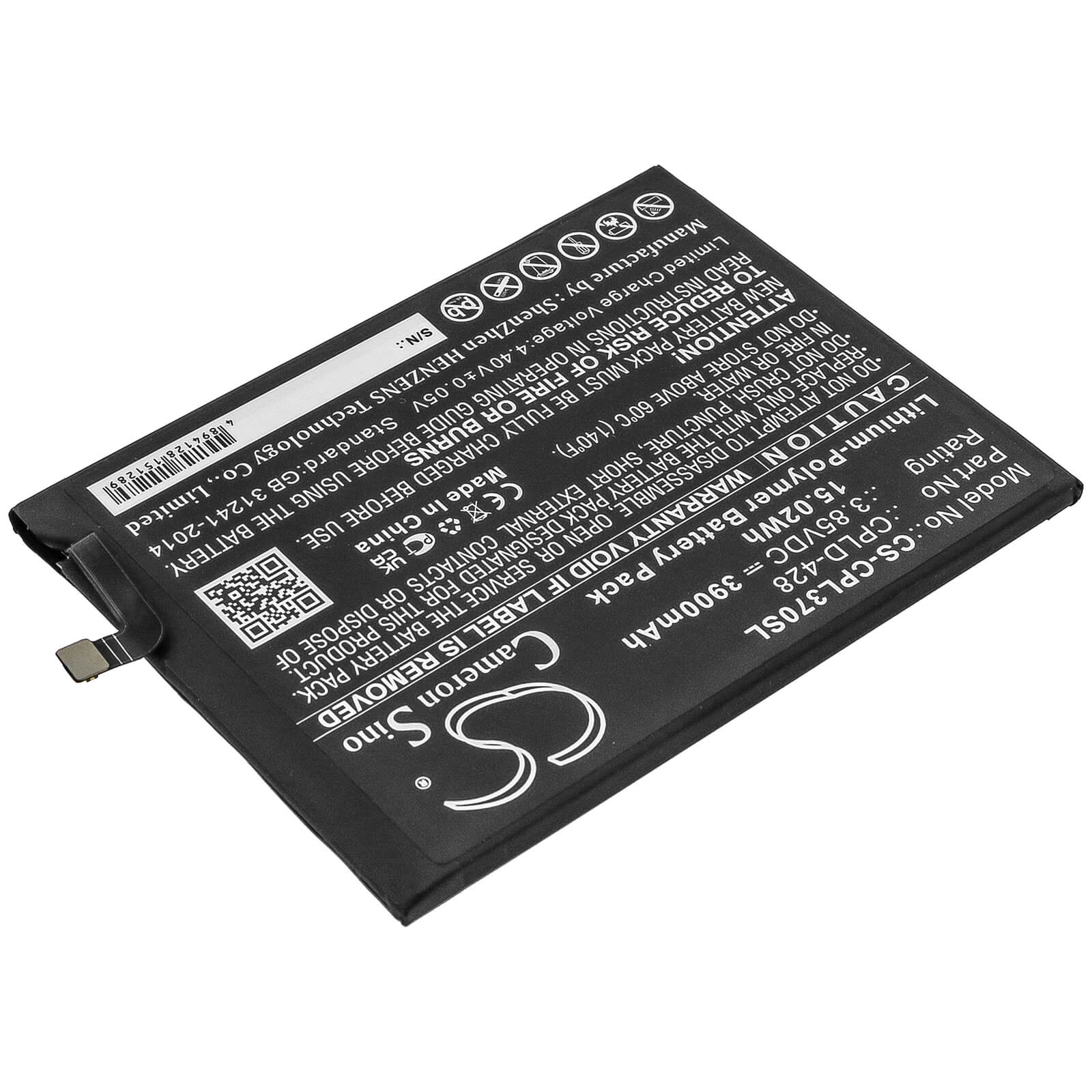 Li-Polymer Battery fits Boostmobile, Cp3705as, Legacy 3.85V, 3900mAh Mobile & SmartPhone Cameron Sino Technology Limited