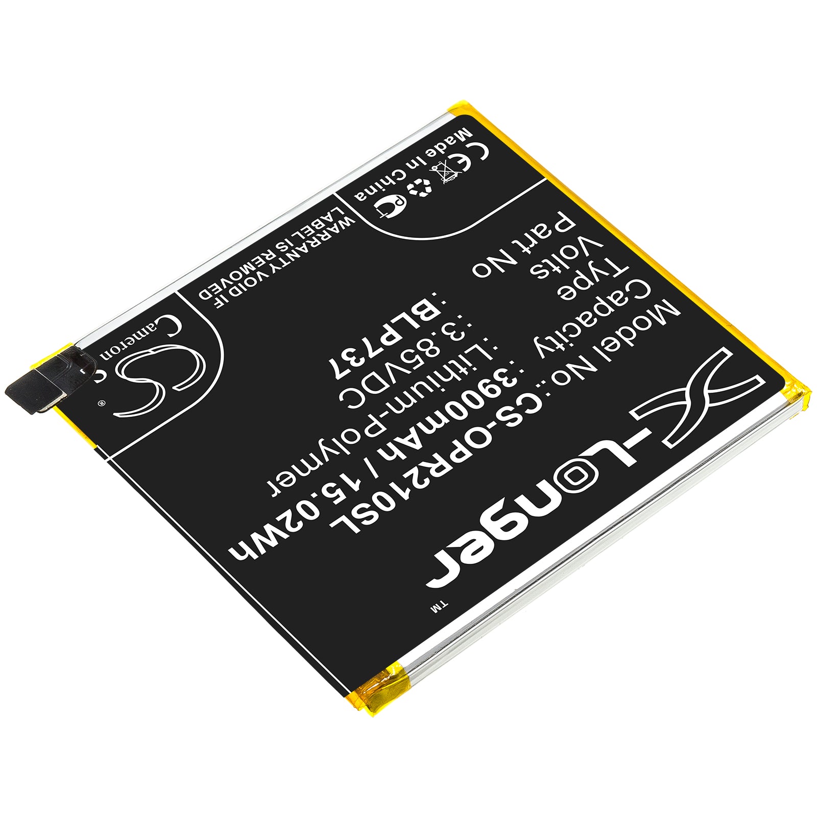 Li-Polymer Battery fits Oppo, Cph1945, Cph1951 3.85V, 3900mAh Mobile & SmartPhone Cameron Sino Technology Limited