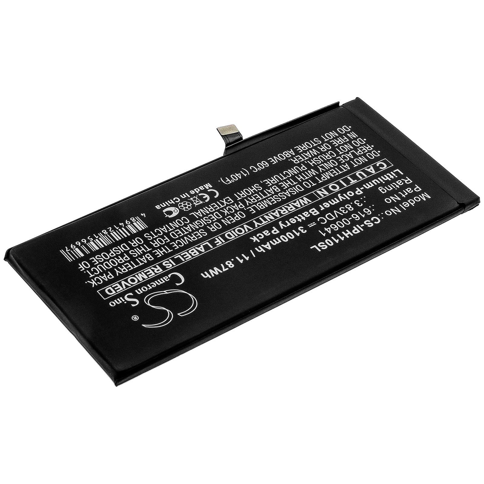 Li-Polymer Battery fits Apple, A2111, A2221 3.83V, 3100mAh Mobile & SmartPhone Cameron Sino Technology Limited