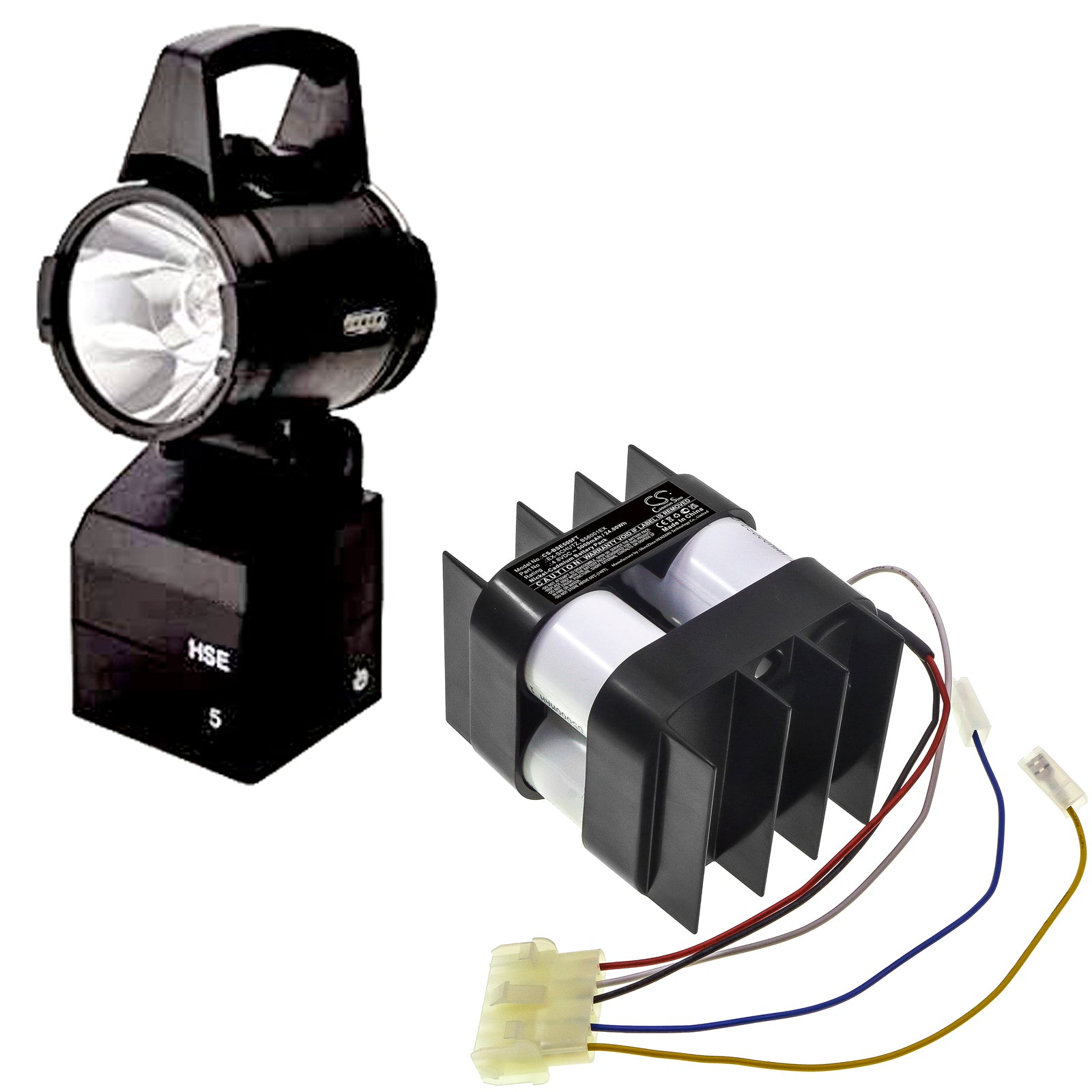 Ni-CD Battery fits Bosch, Eisemann Hse 5, Hse5 4.8V, 5000mAh Flashlight Cameron Sino Technology Limited