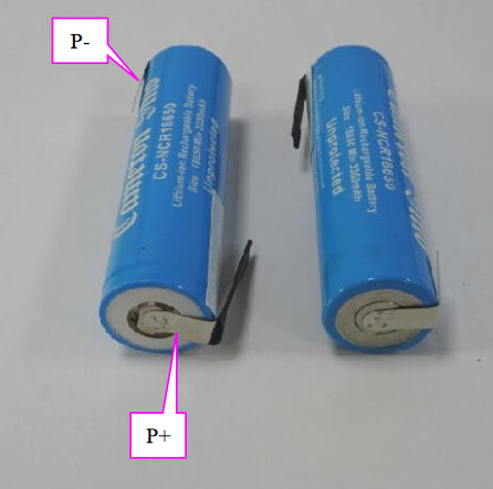 Li-ion Battery Includes 2pcs Pack With Solder Tabs 3.7v, 3400mah 18650 Cameron Sino Technology Limited