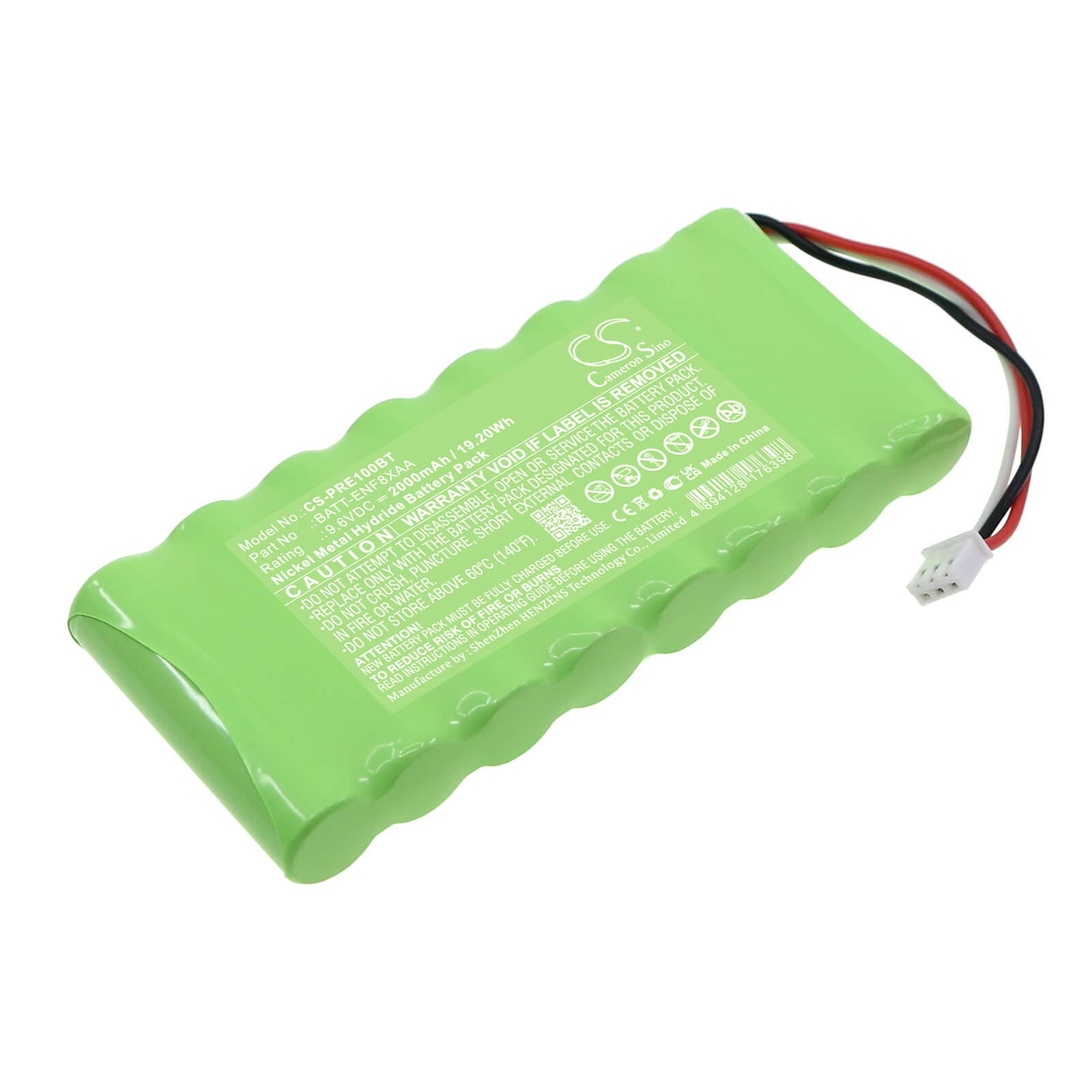 Ni-MH Battery fits Pyronix, Enf32uk-we, Enforcer V10 9.6V, 2000mAh / 19.20Wh Alarm System Cameron Sino Technology Limited