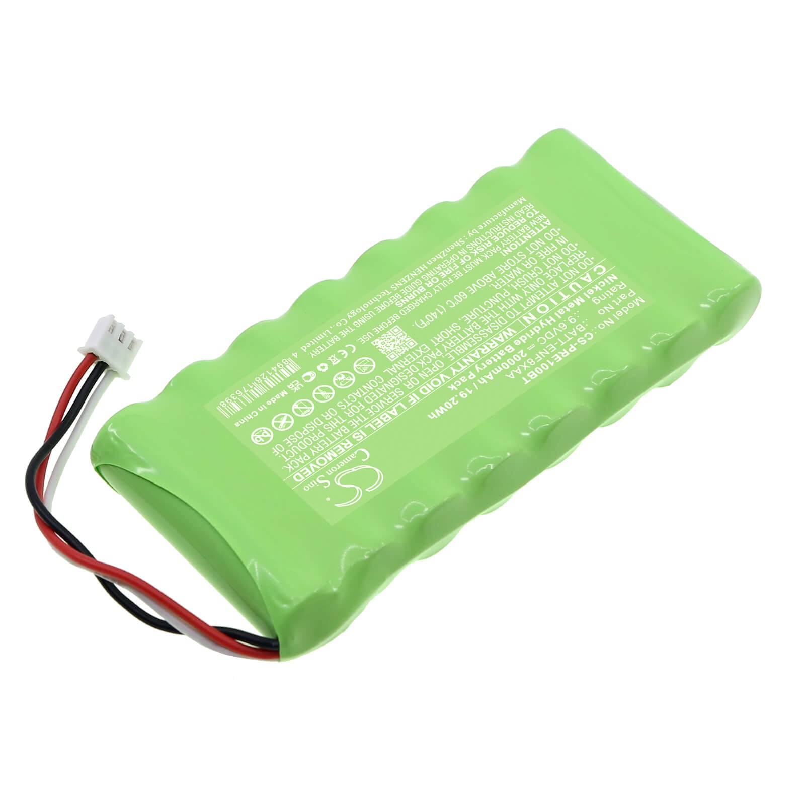 Ni-MH Battery fits Pyronix, Enf32uk-we, Enforcer V10 9.6V, 2000mAh / 19.20Wh Alarm System Cameron Sino Technology Limited