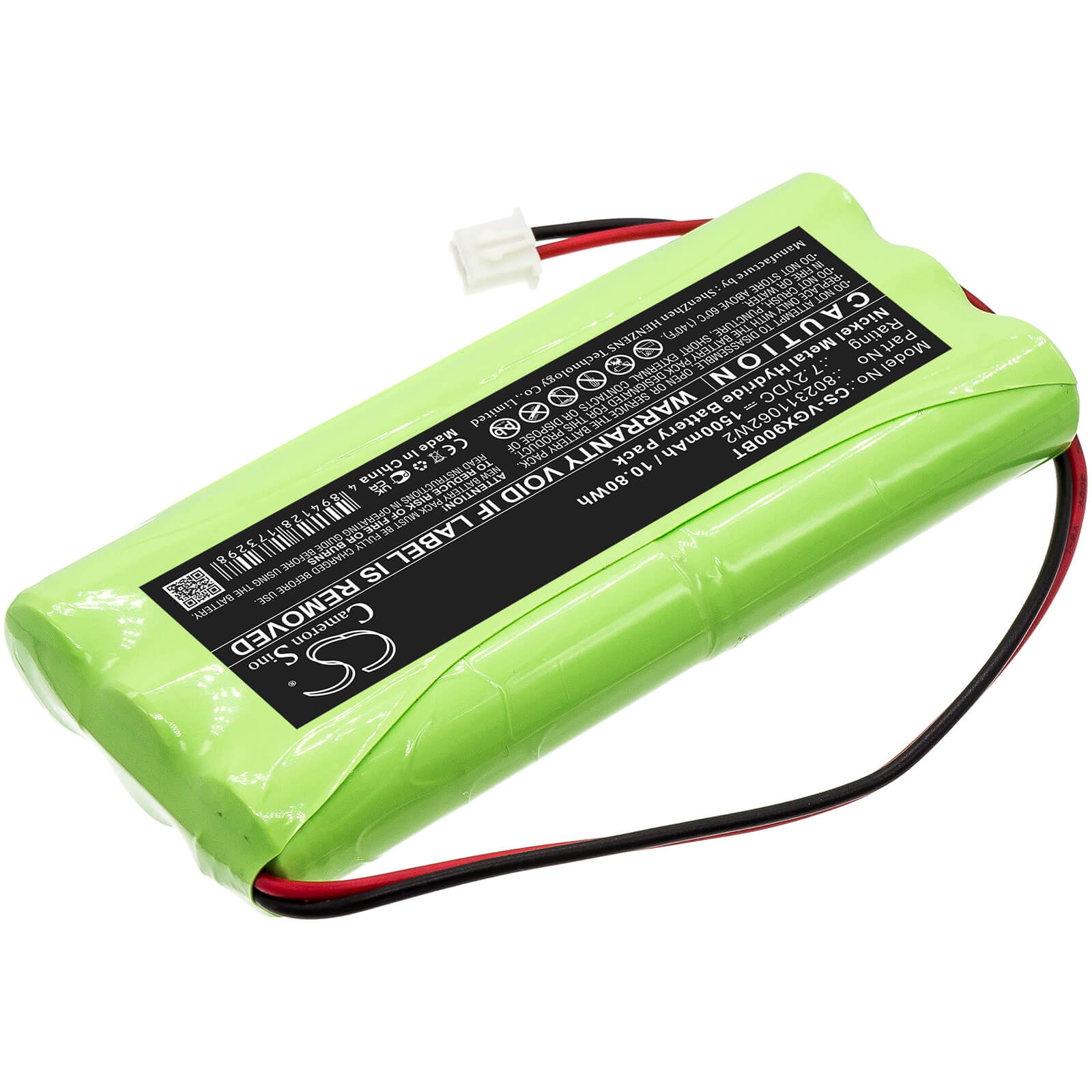 Ni-MH Battery fits Vesta, Composed, Gx9ml 7.2V, 1500mAh / 10.80Wh Alarm System Cameron Sino Technology Limited